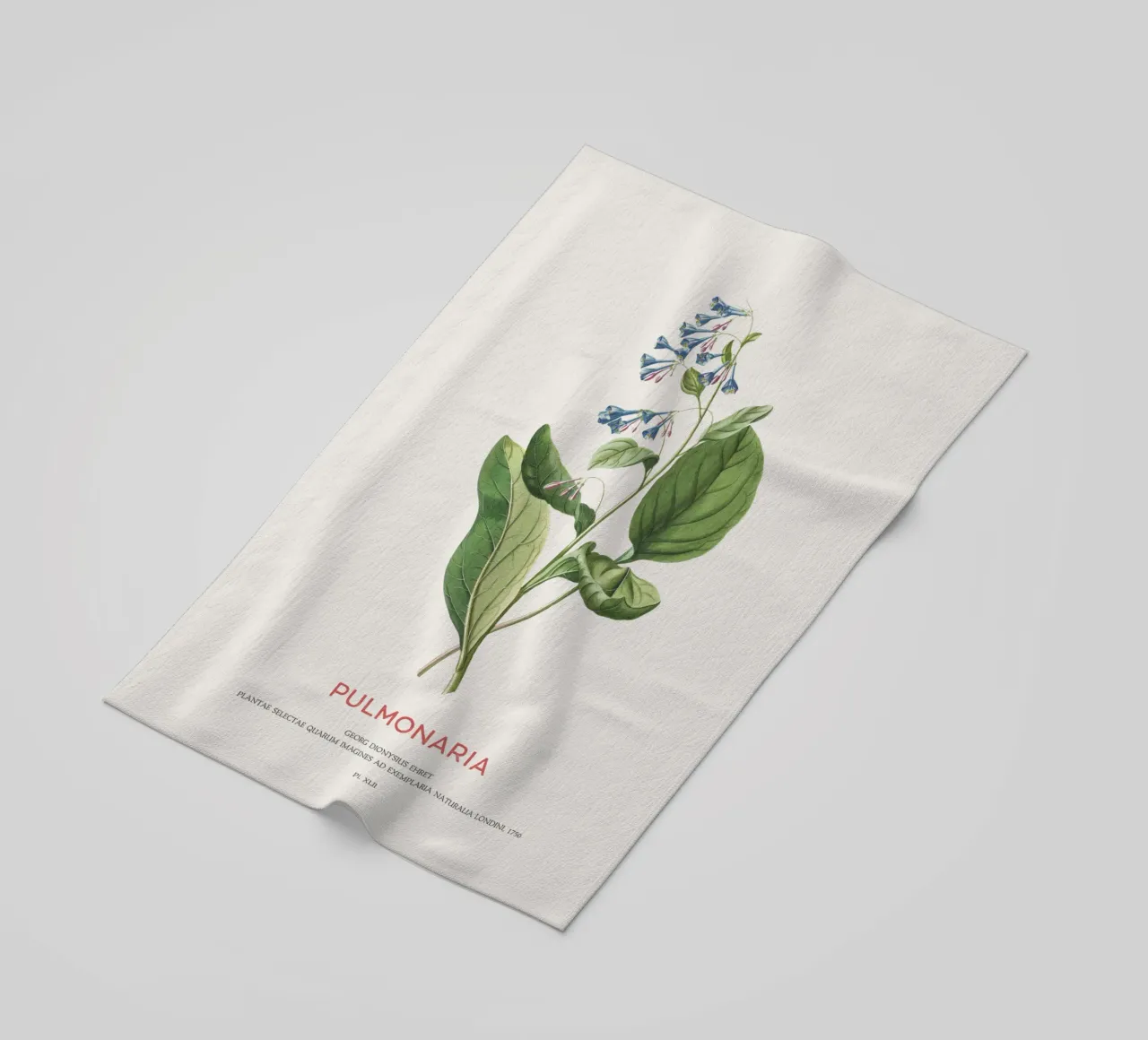 Pulmonaria of longkruid strandhanddoek van Vintagrafica