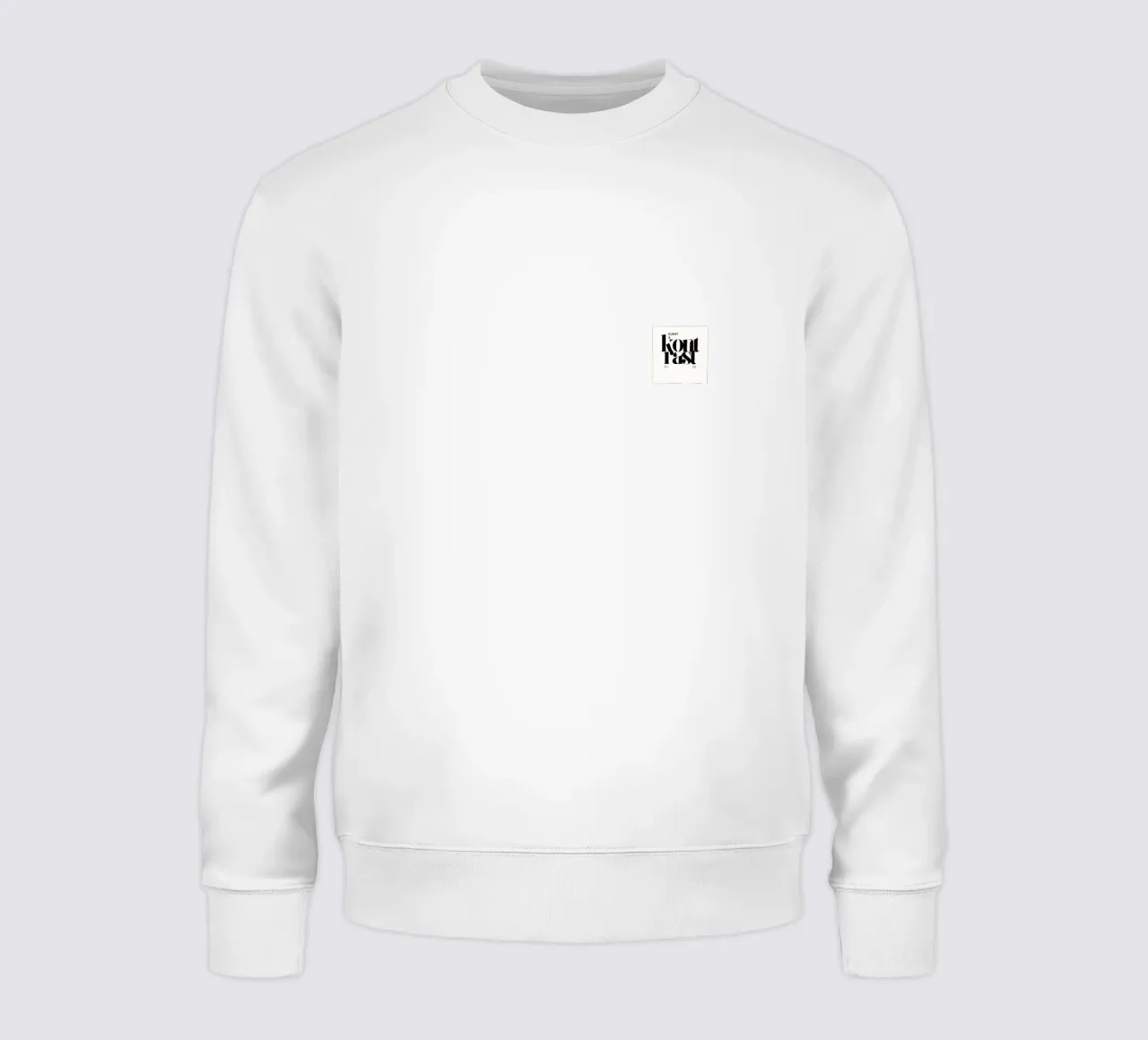 Labyrinth of lines - abstract pattern art in black and white sweatshirt by Kunst und Kontrast