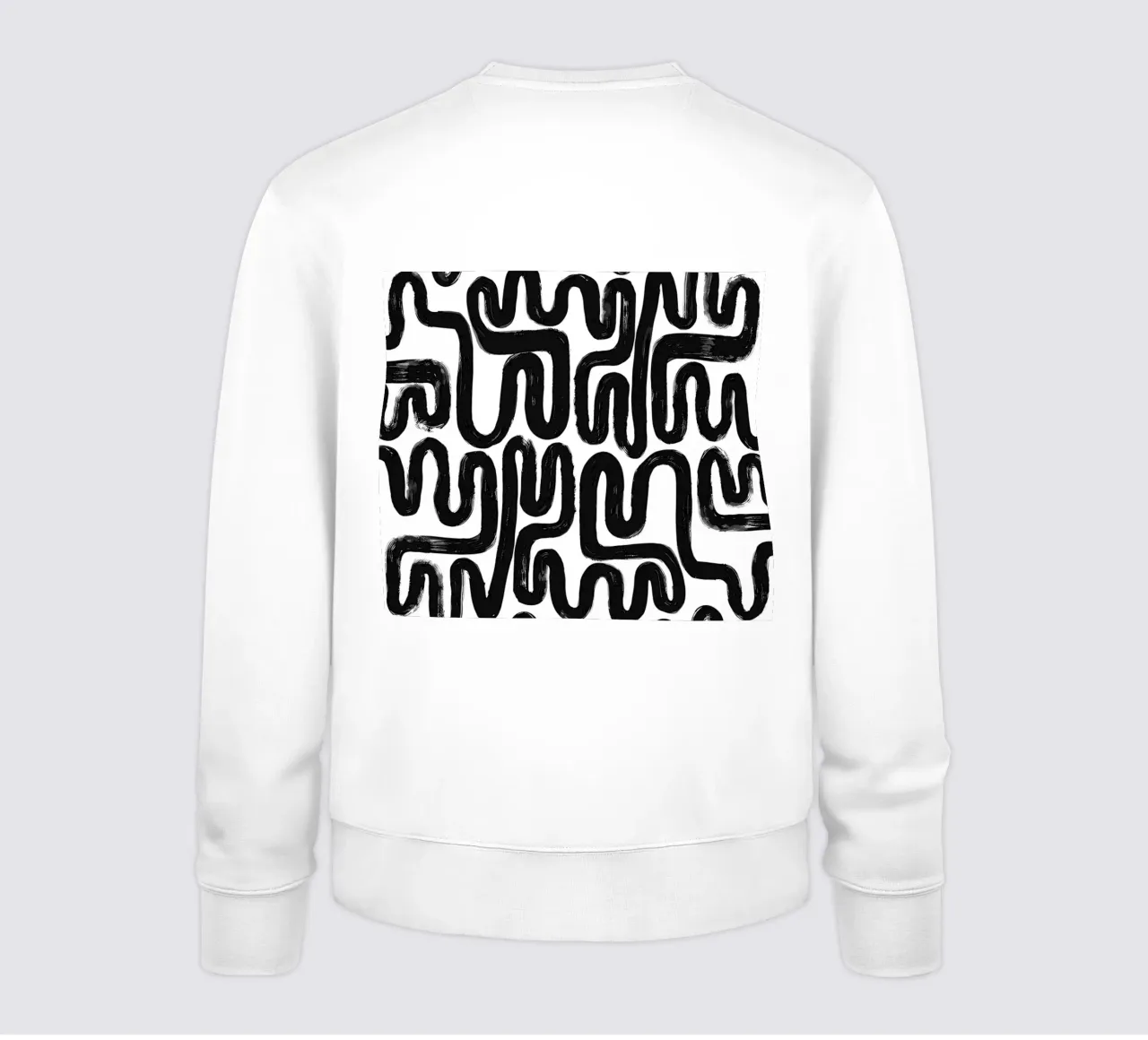 Labirinto di linee - motivo astratto in bianco e nero felpa da Kunst und Kontrast