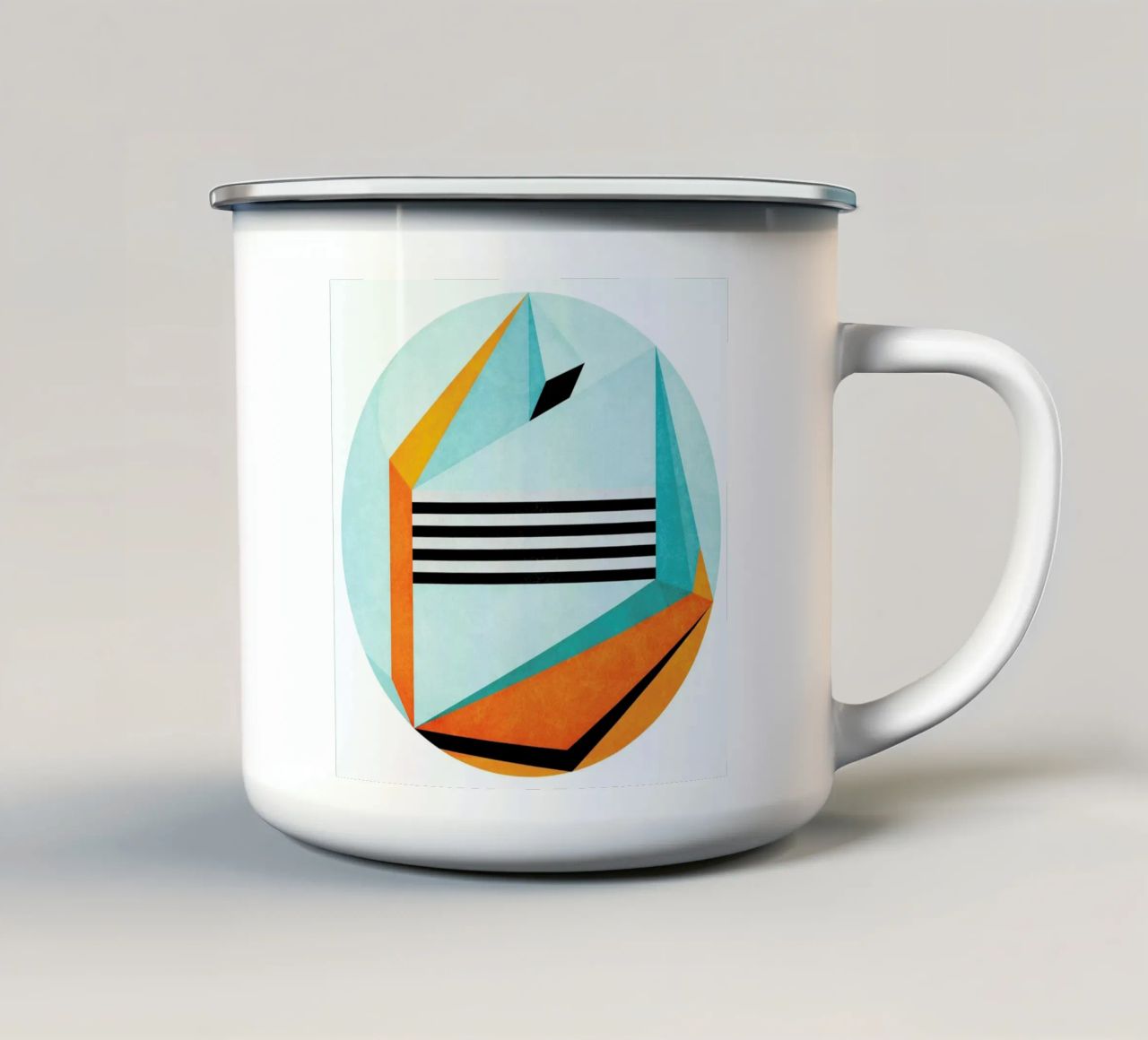 Stand Between And Listen tazza in smalto da lovely lines