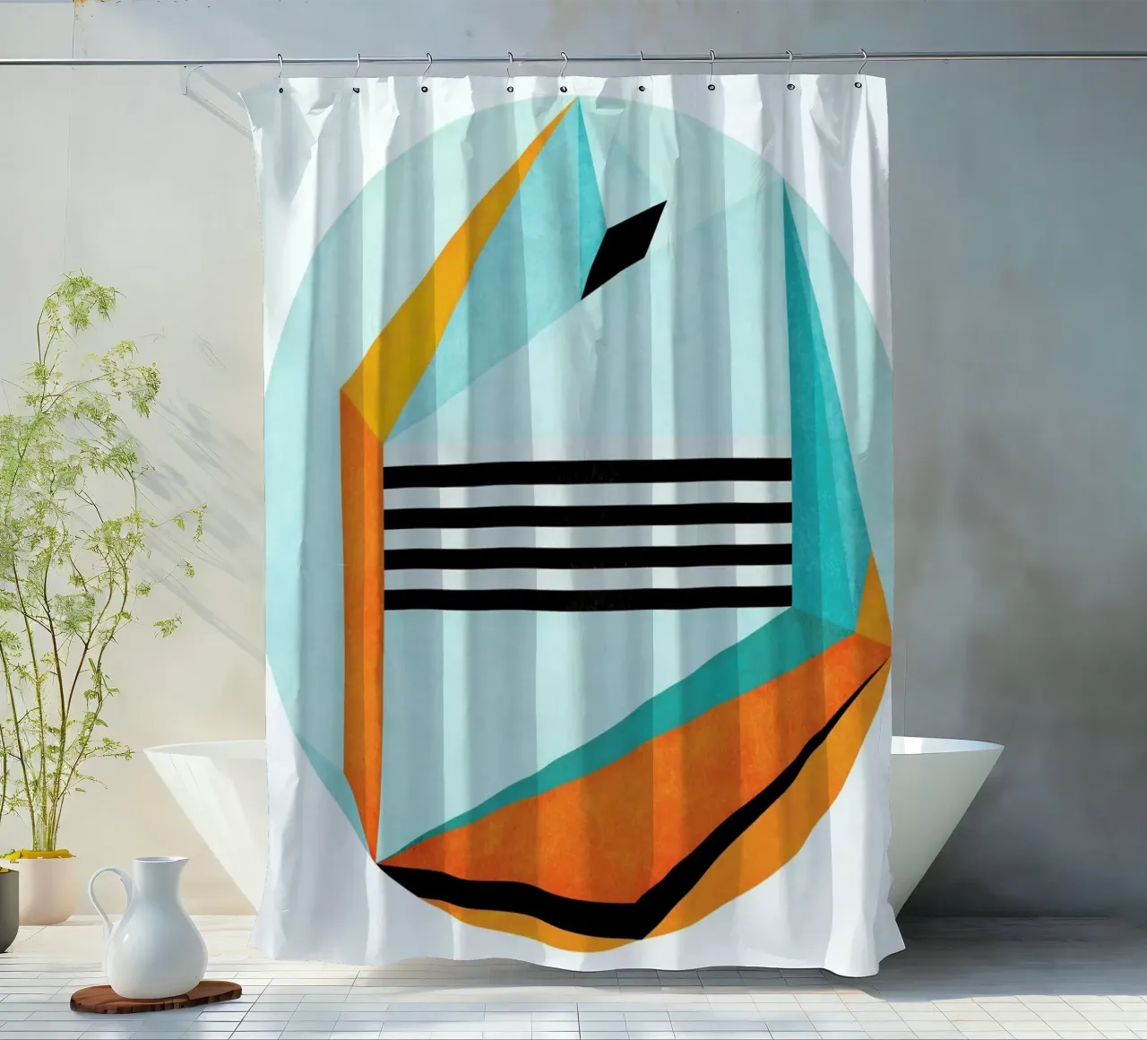 Stand Between And Listen tenda da doccia da Abstract 888