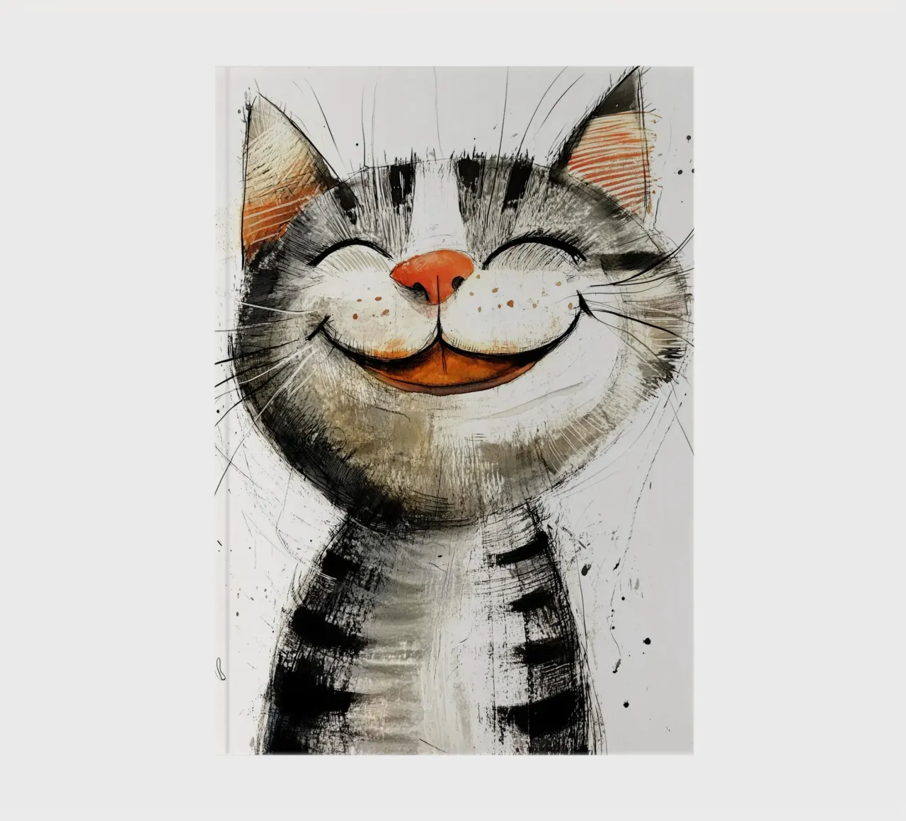 Drawing cat animal art notebook by Justyna Jaszke JBJart