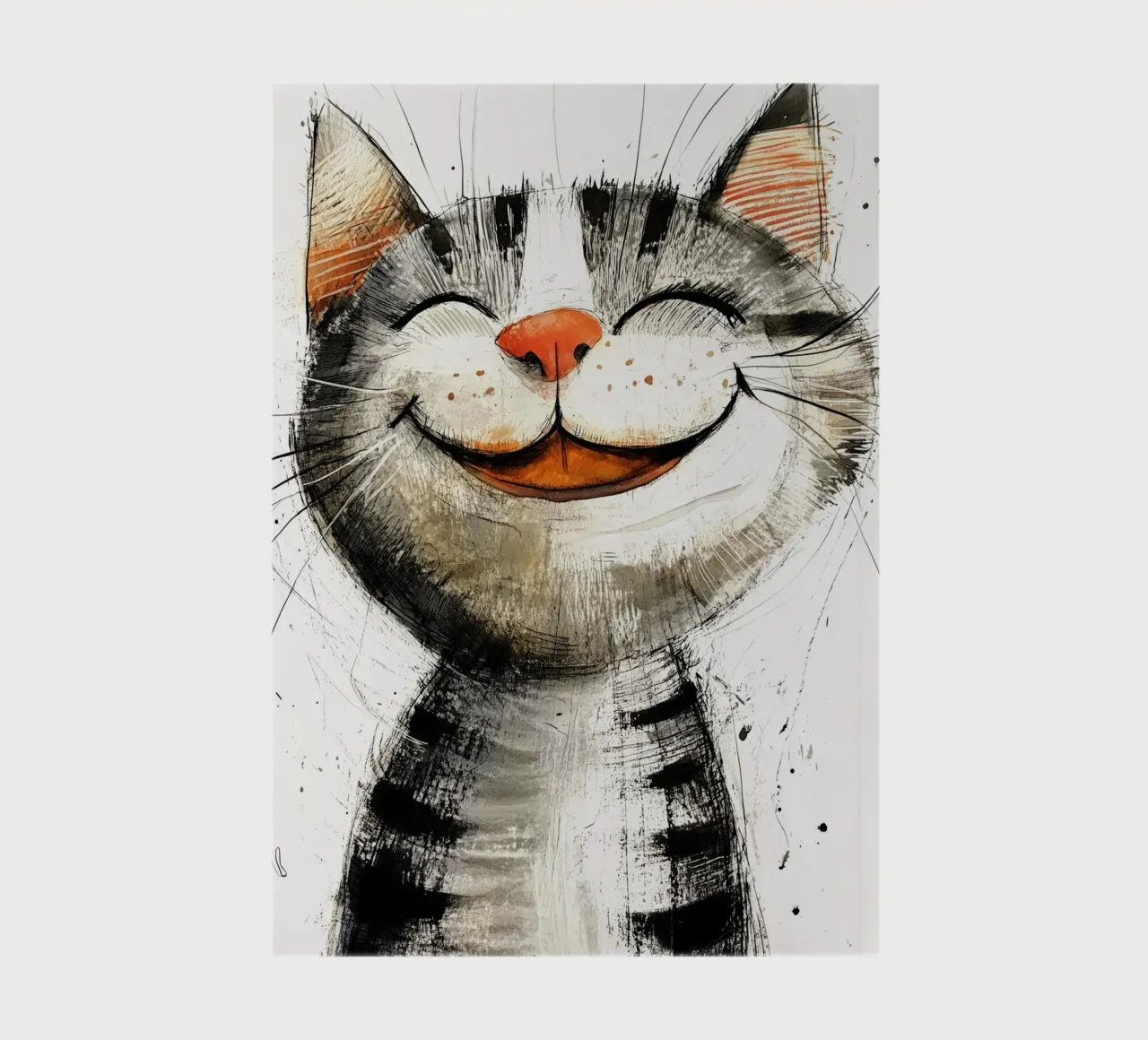 Drawing cat animal art notebook by Justyna Jaszke JBJart
