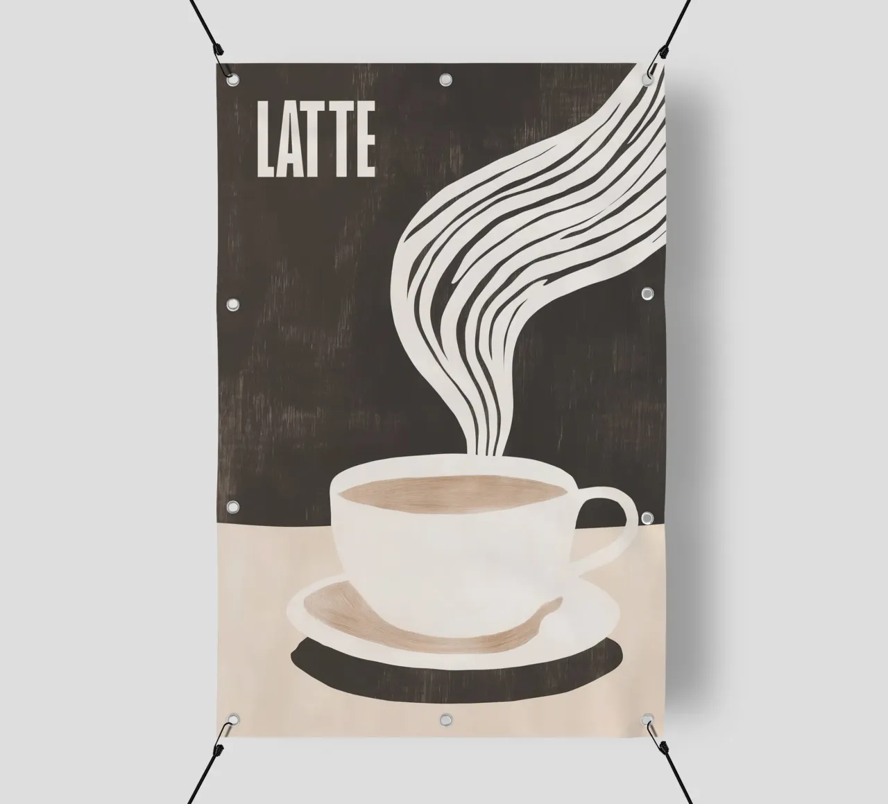 LATTE | Koffie met melk keukenmotief pvc-zeil van Autofocus