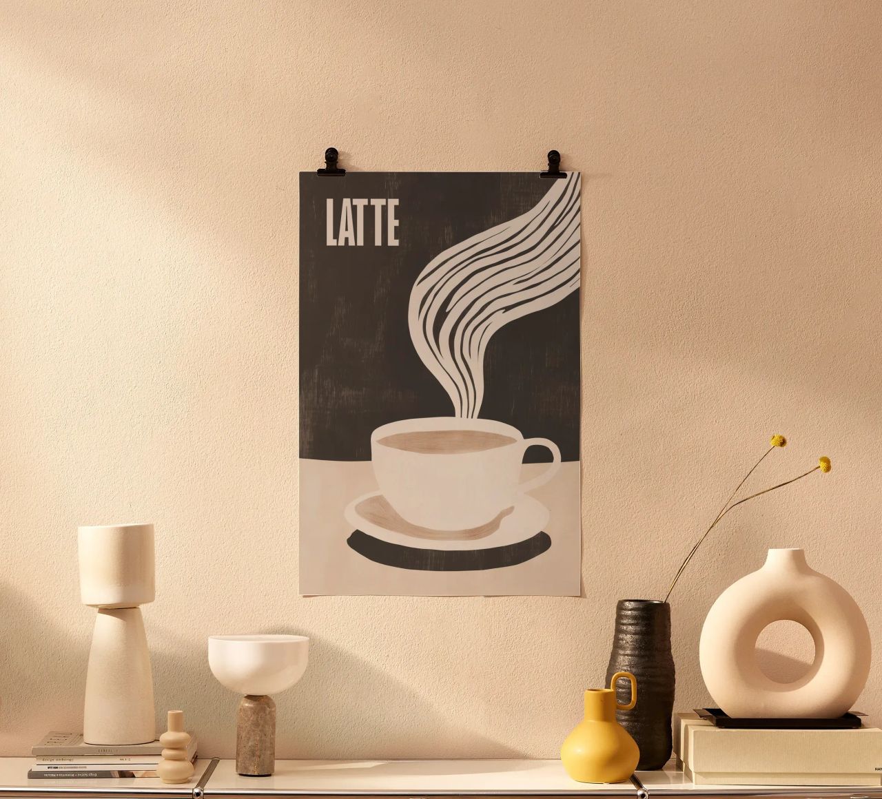 LATTE | Coffee with milk kitchen motif poster by Autofocus