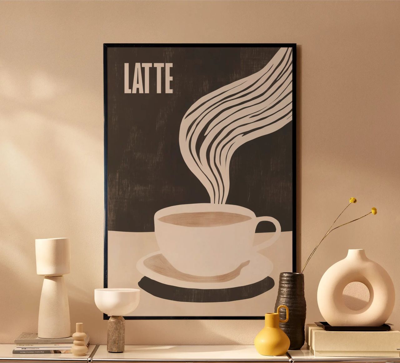 LATTE | Coffee with milk kitchen motif poster by Autofocus