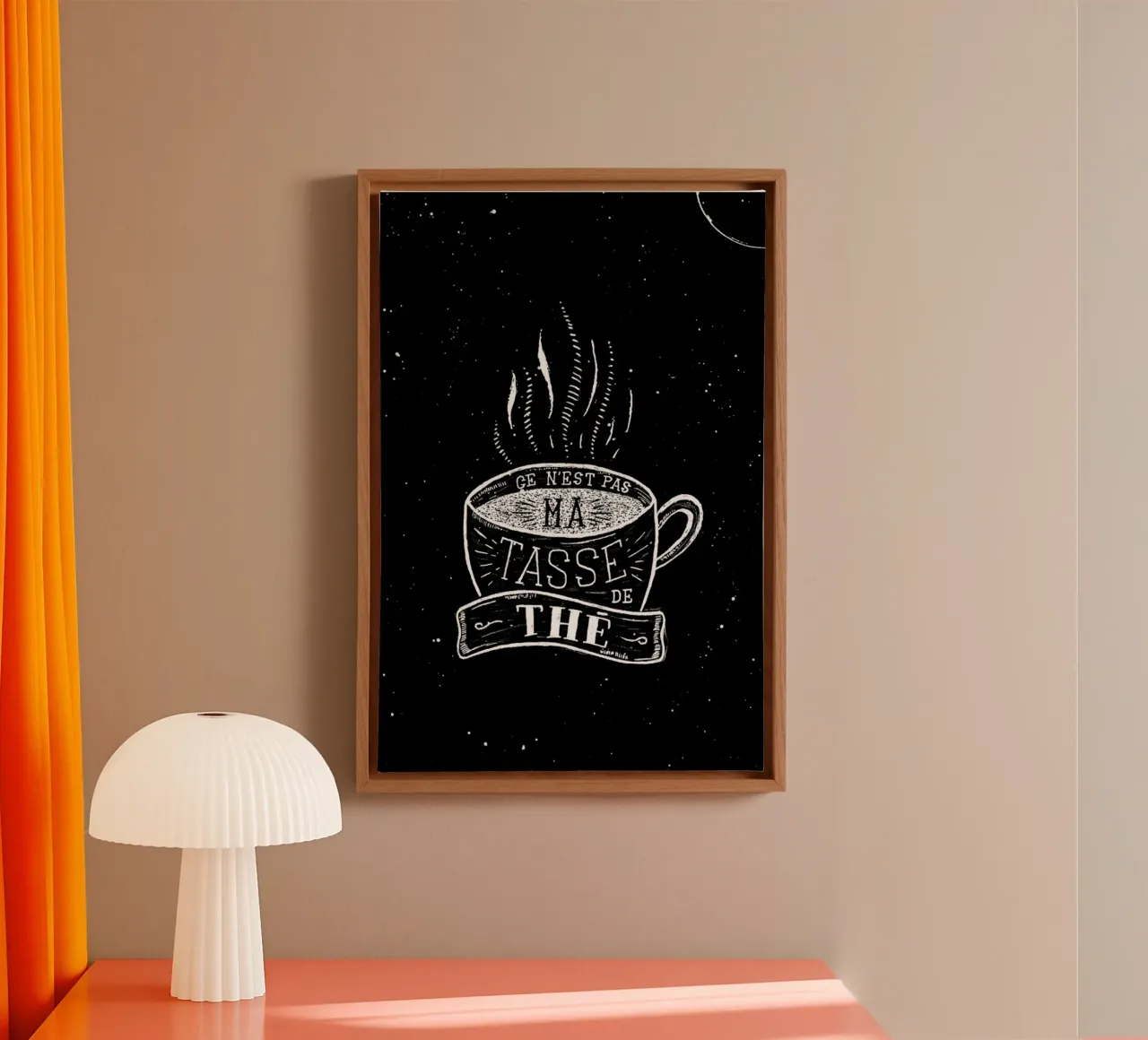 Ma tasse de thé tela con Cornice a cassetta da JONATTEND