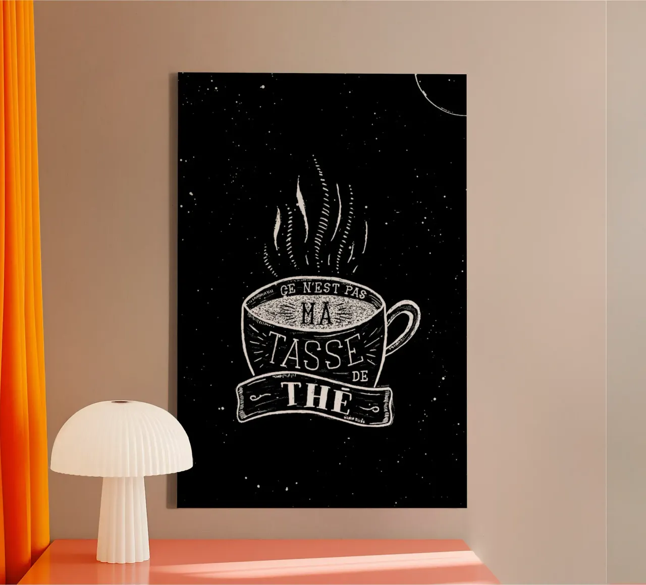 Ma tasse de thé tela con Cornice a cassetta da JONATTEND