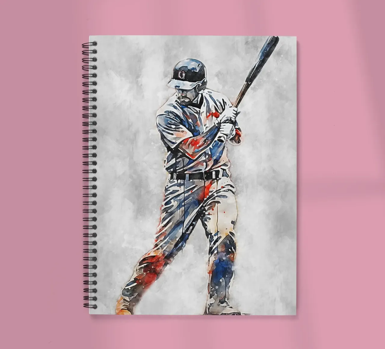 Baseball Color Gray spiral notebook by Mateo