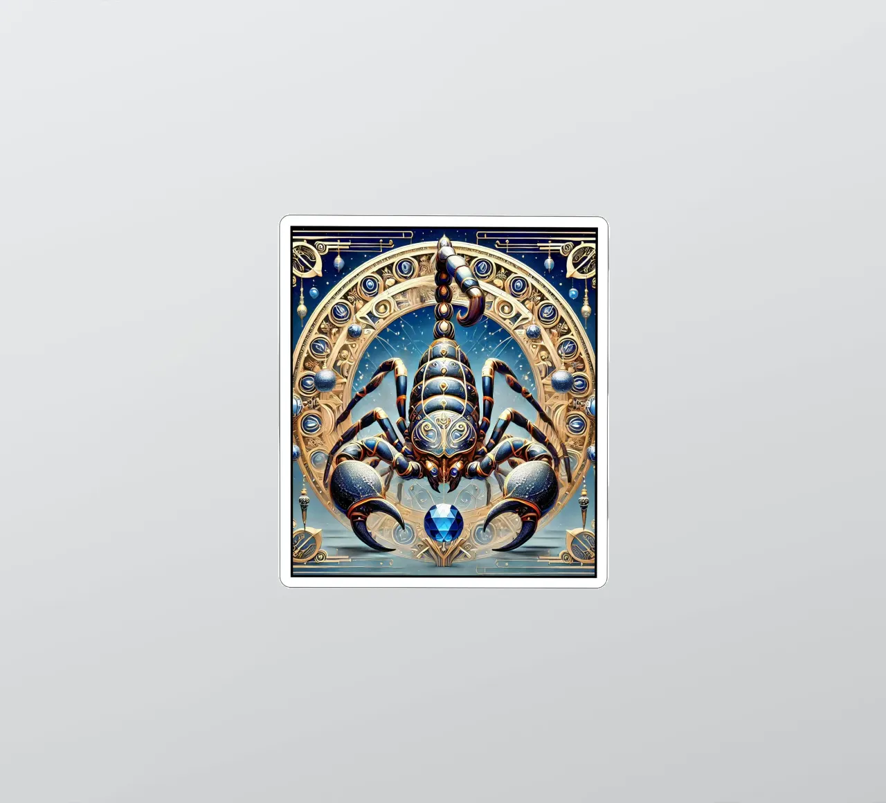 Signo astrológico Escorpio pegatina de Art-Nouveau-Dsg