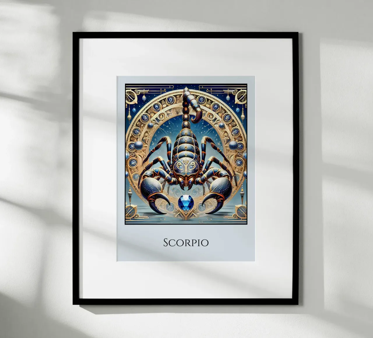 Sternzeichen Skorpion Poster von Art-Nouveau-Dsg