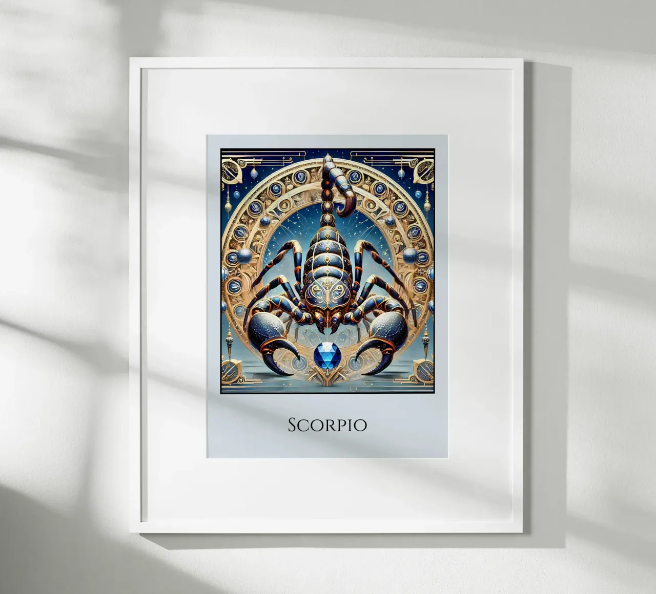 Sternzeichen Skorpion Poster von Art-Nouveau-Dsg