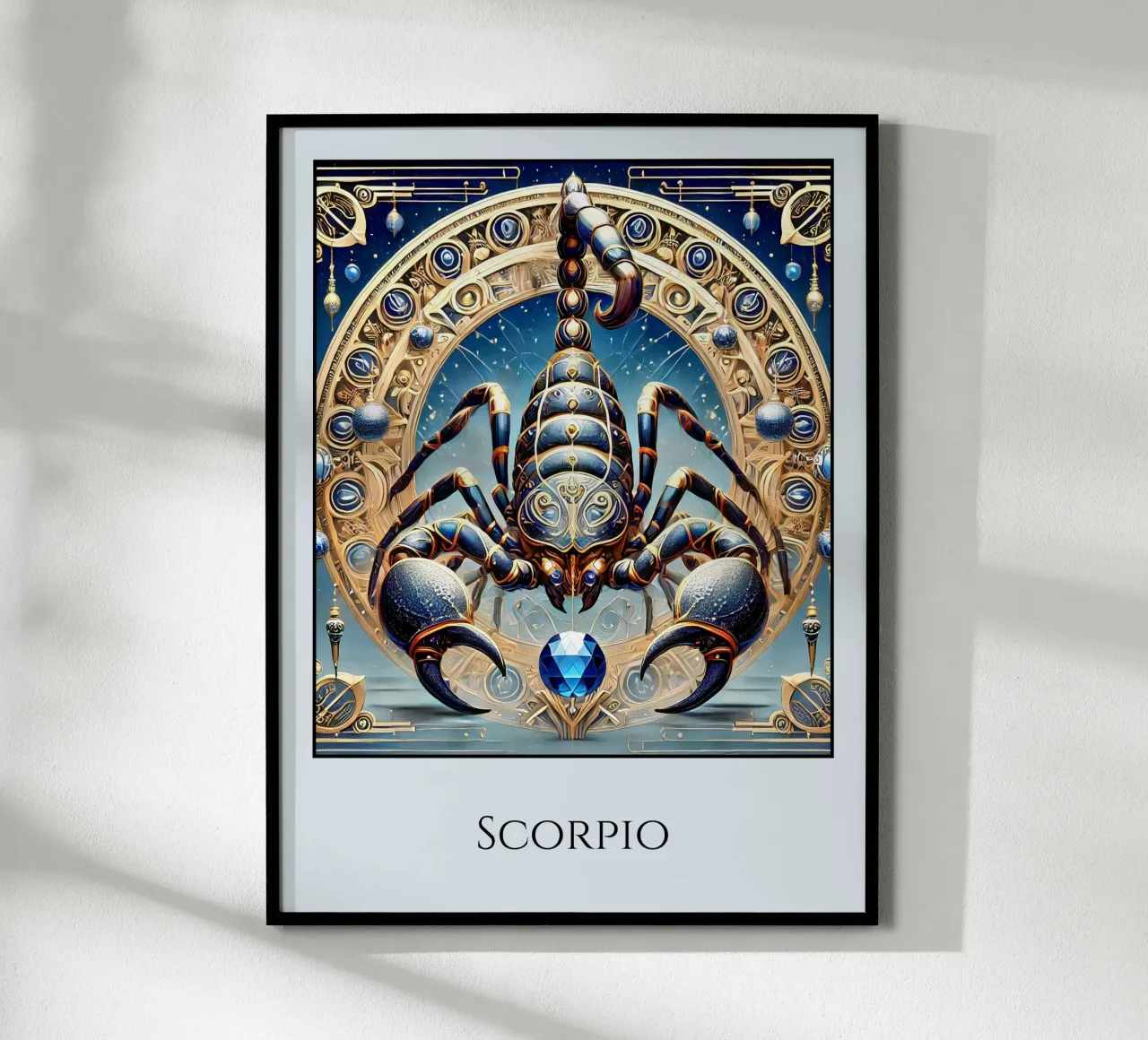 Sternzeichen Skorpion Poster von Art-Nouveau-Dsg