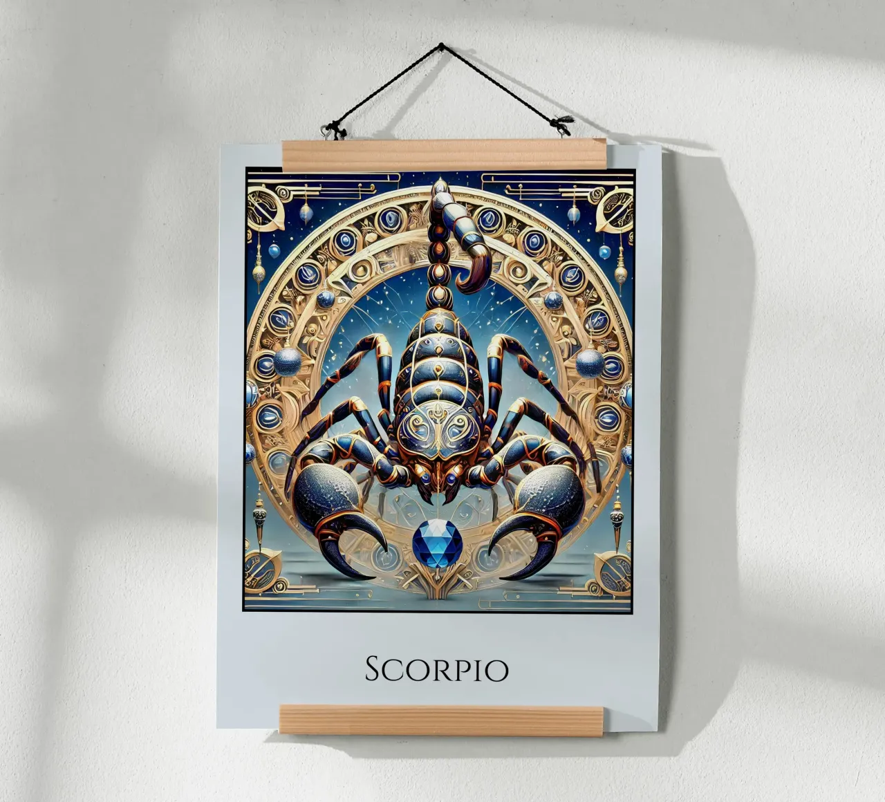 Sternzeichen Skorpion Poster von Art-Nouveau-Dsg
