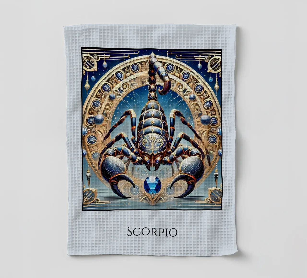 Segno zodiacale Scorpione canovaccio da cucina da Art-Nouveau-Dsg