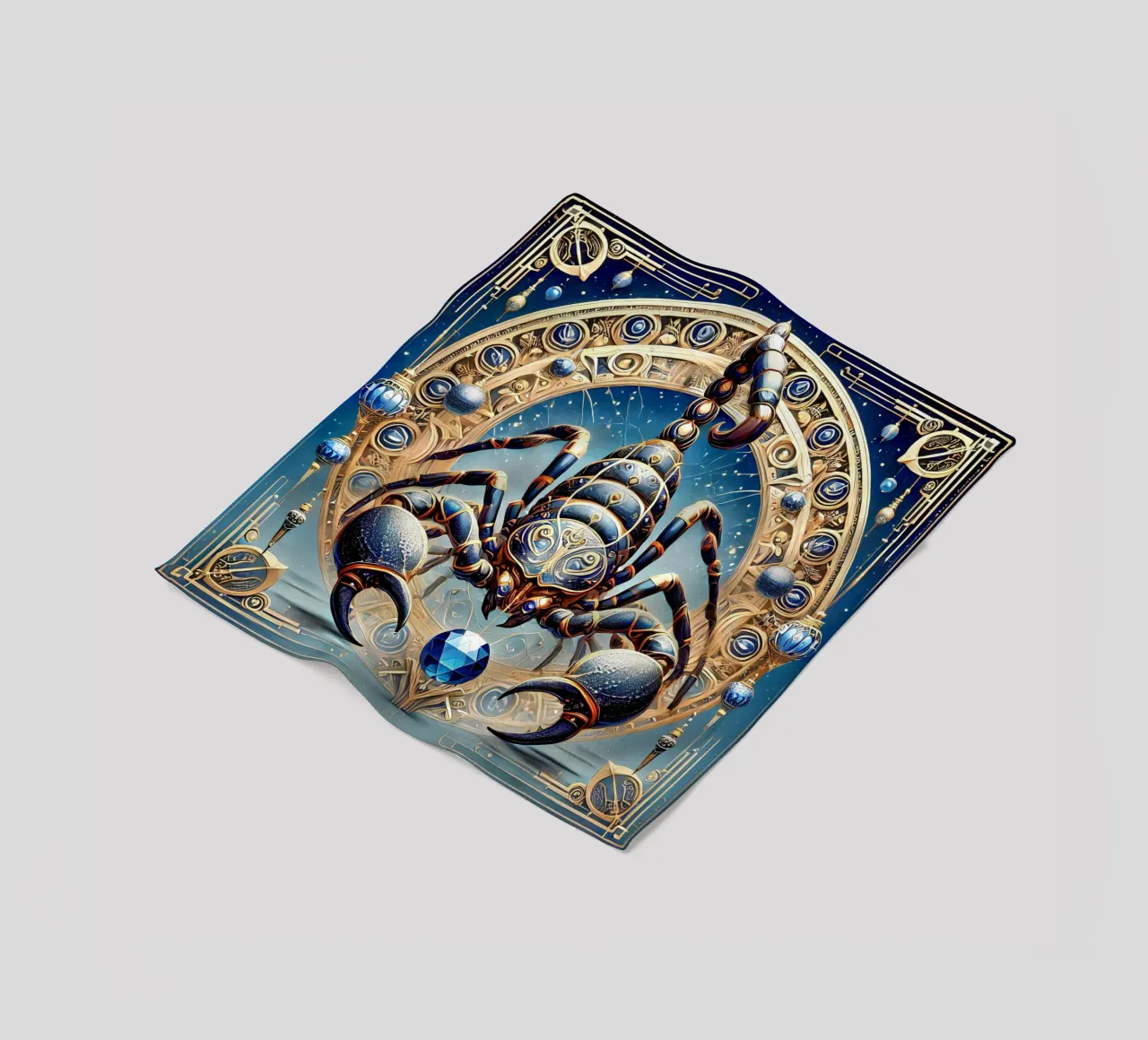 Segno zodiacale Scorpione coperta in pile da Art-Nouveau-Dsg