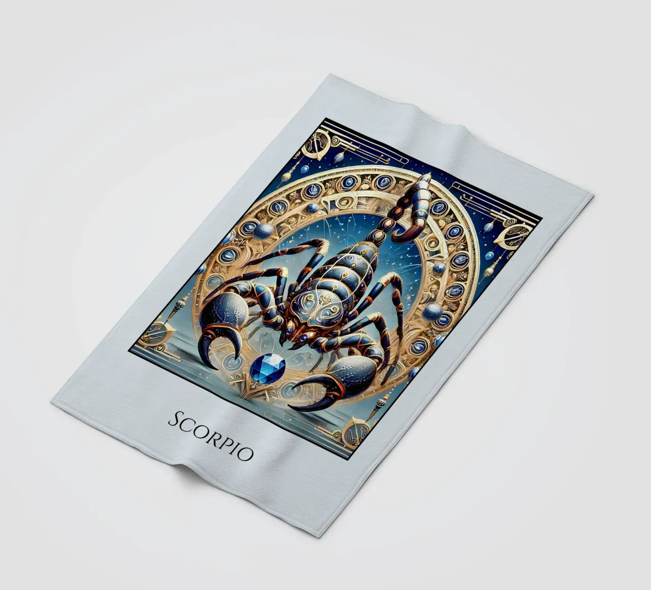 Segno zodiacale Scorpione coperta in pile da Art-Nouveau-Dsg
