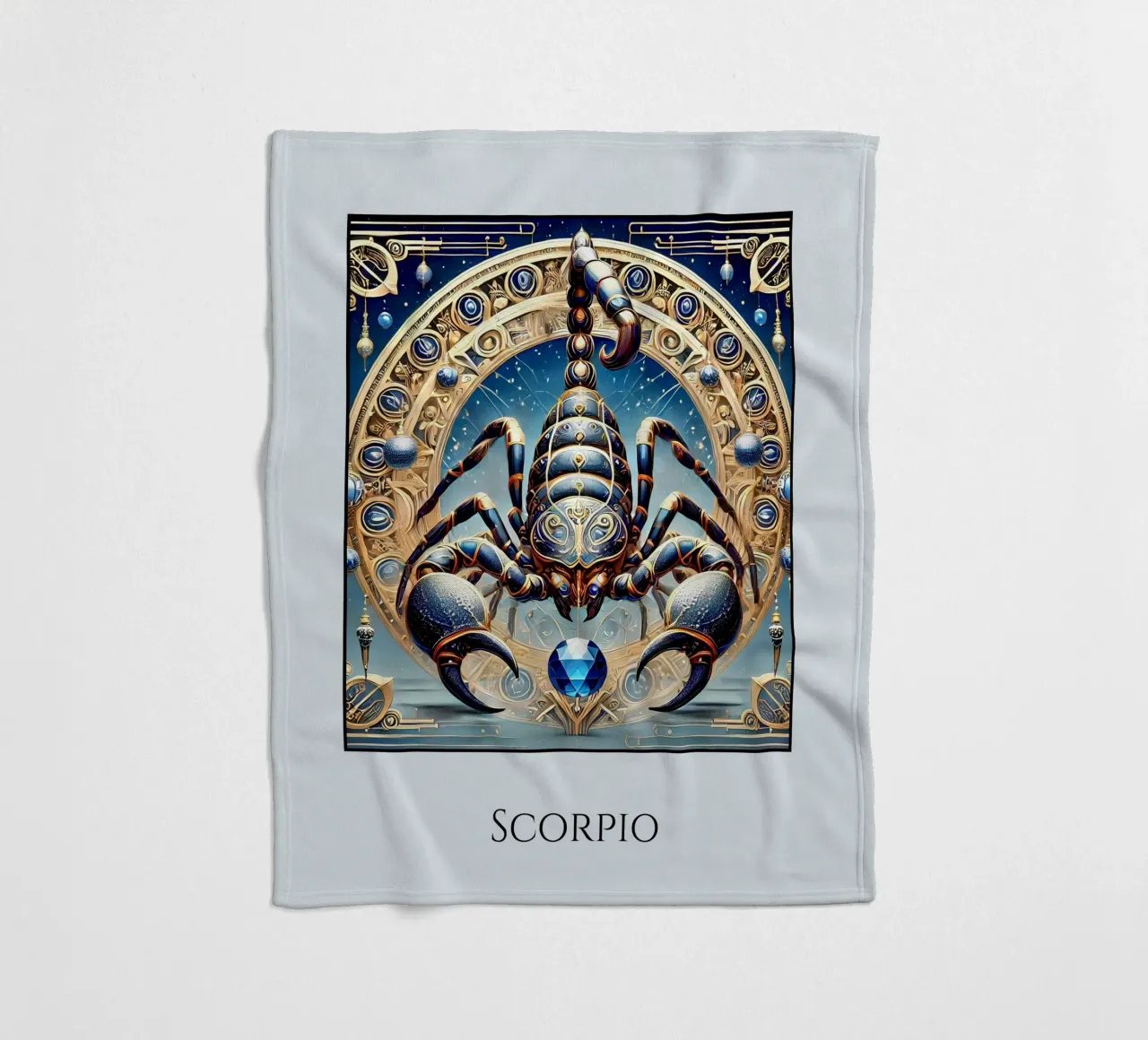 Segno zodiacale Scorpione coperta in pile da Art-Nouveau-Dsg