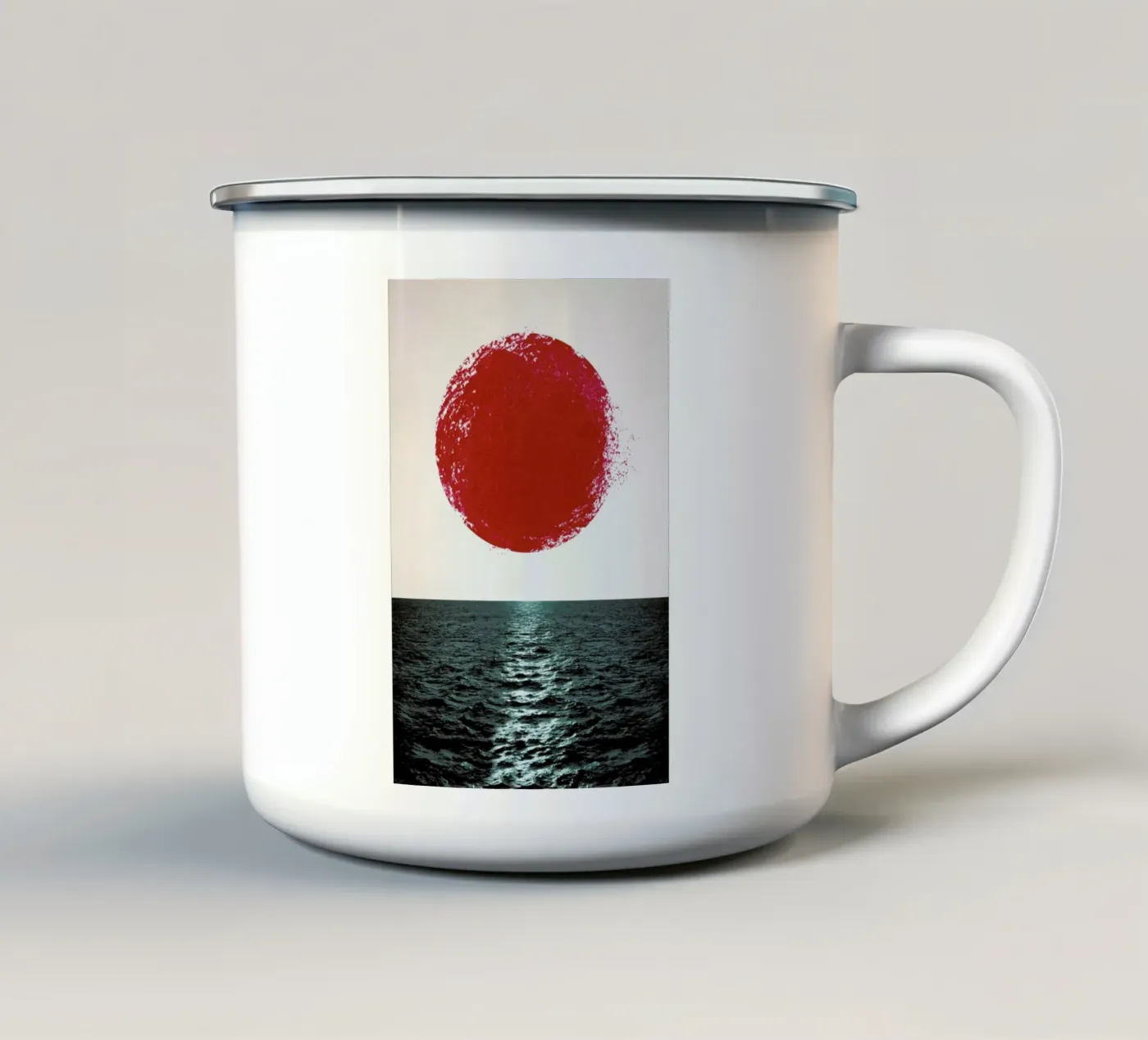 Sunset enamel mug by Amy & Kurt