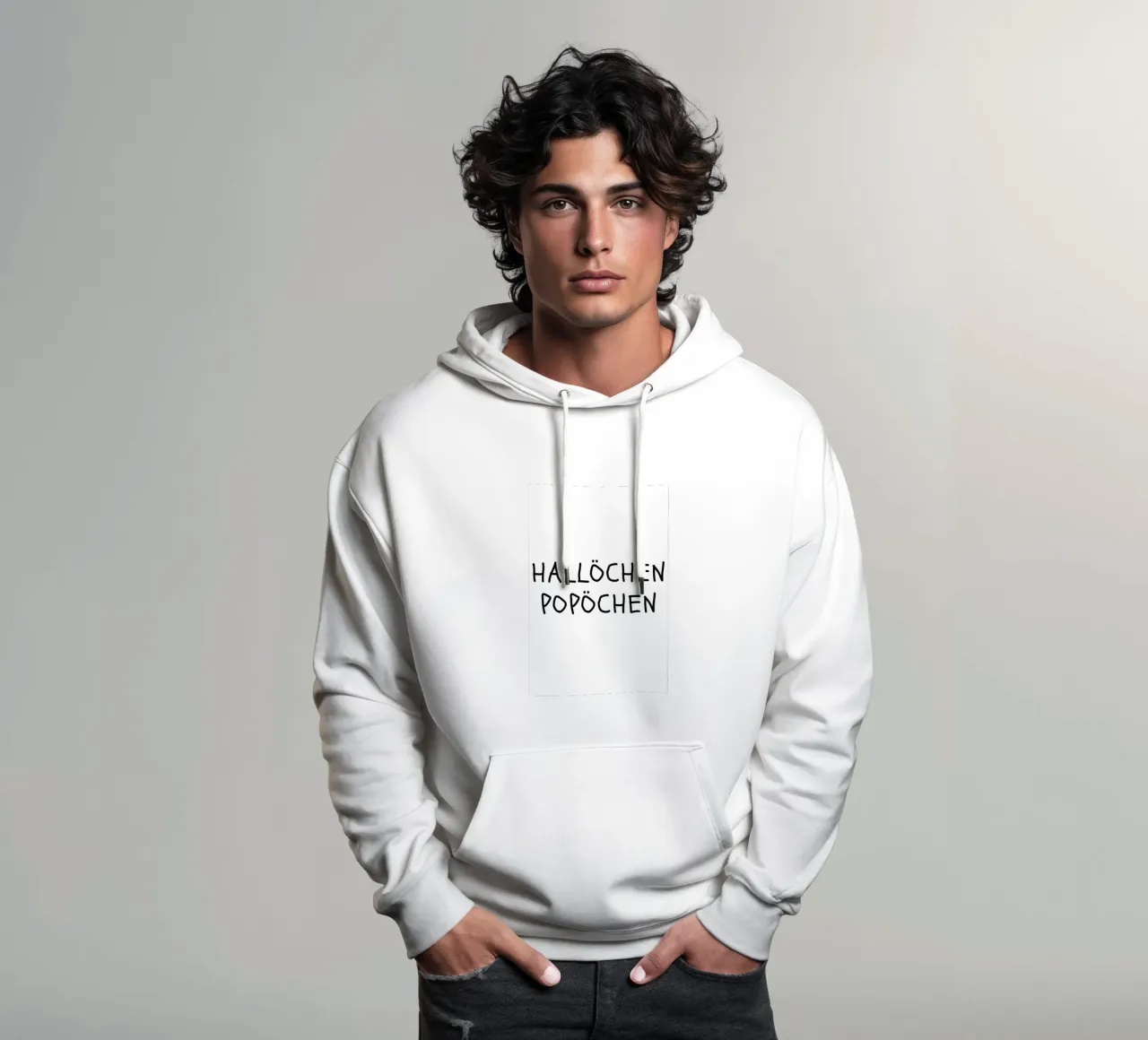 Hallöchen Popöchen felpa con cappuccio da NORDLICHT DESIGNS