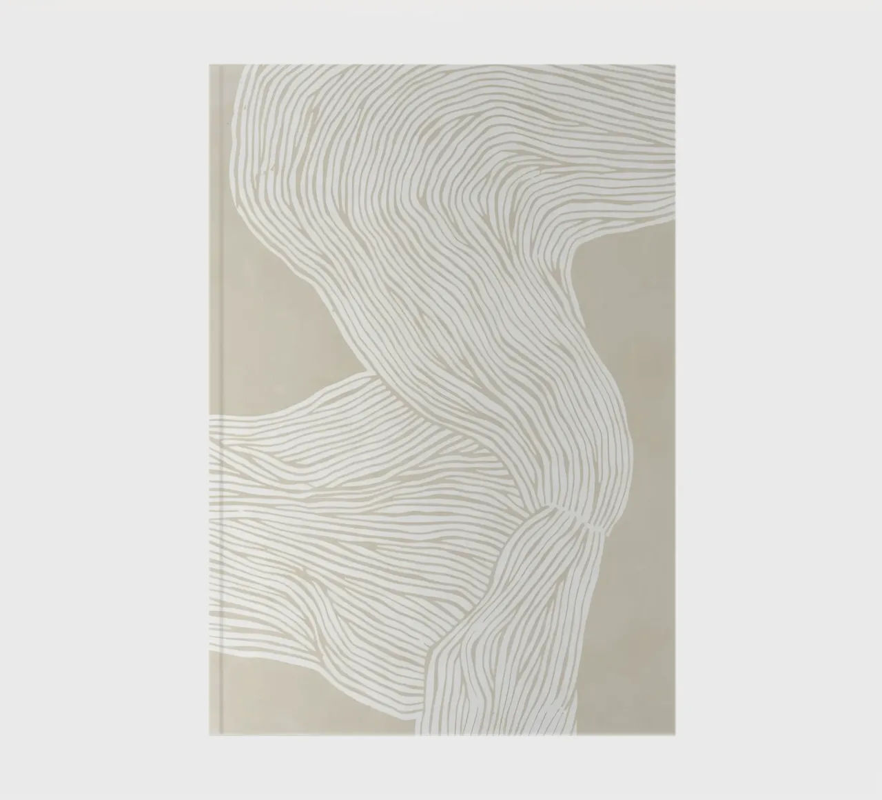 Fließende Linien – Abstrakte Eleganz in Creme Notizbuch von Kunst und Kontrast
