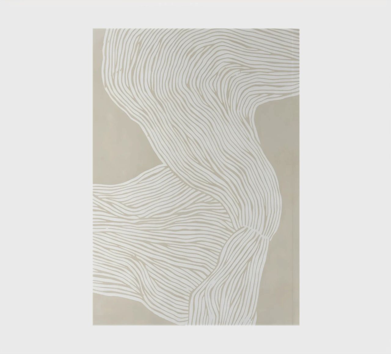 Flowing lines - abstract elegance in cream notebook by Kunst und Kontrast