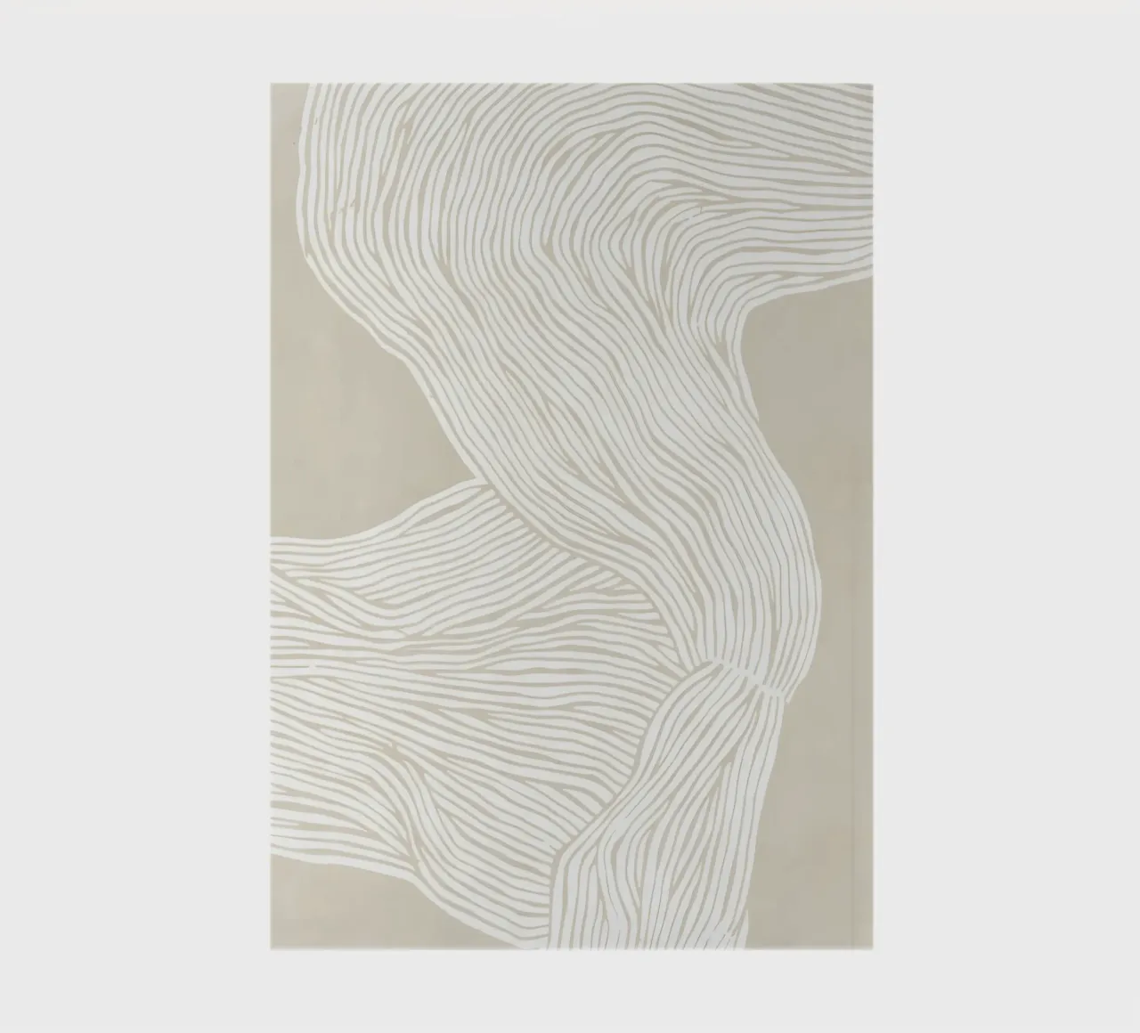 Fließende Linien – Abstrakte Eleganz in Creme Notizbuch von Kunst und Kontrast