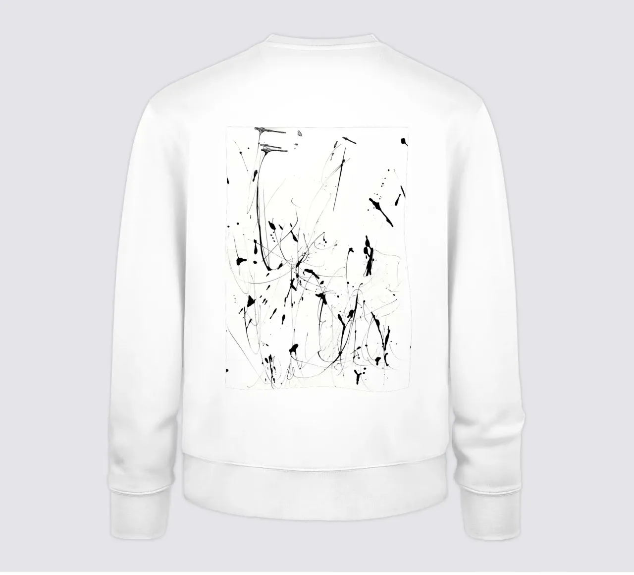 Caos y armonía: diseño moderno de salpicaduras sudadera de Kunst und Kontrast
