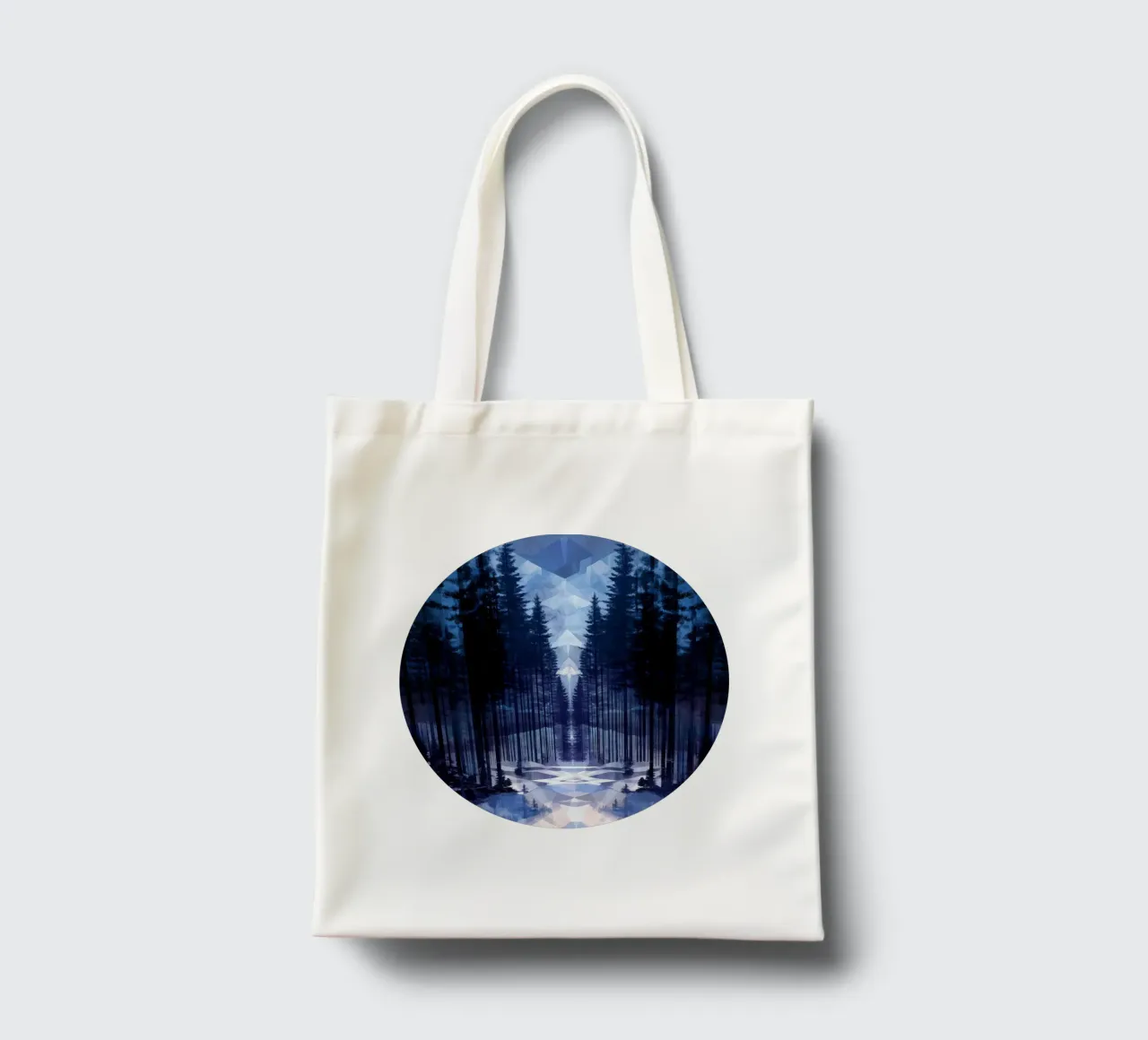 Snow emerge -  forest path, icon borsa in juta da The Quiet Senju