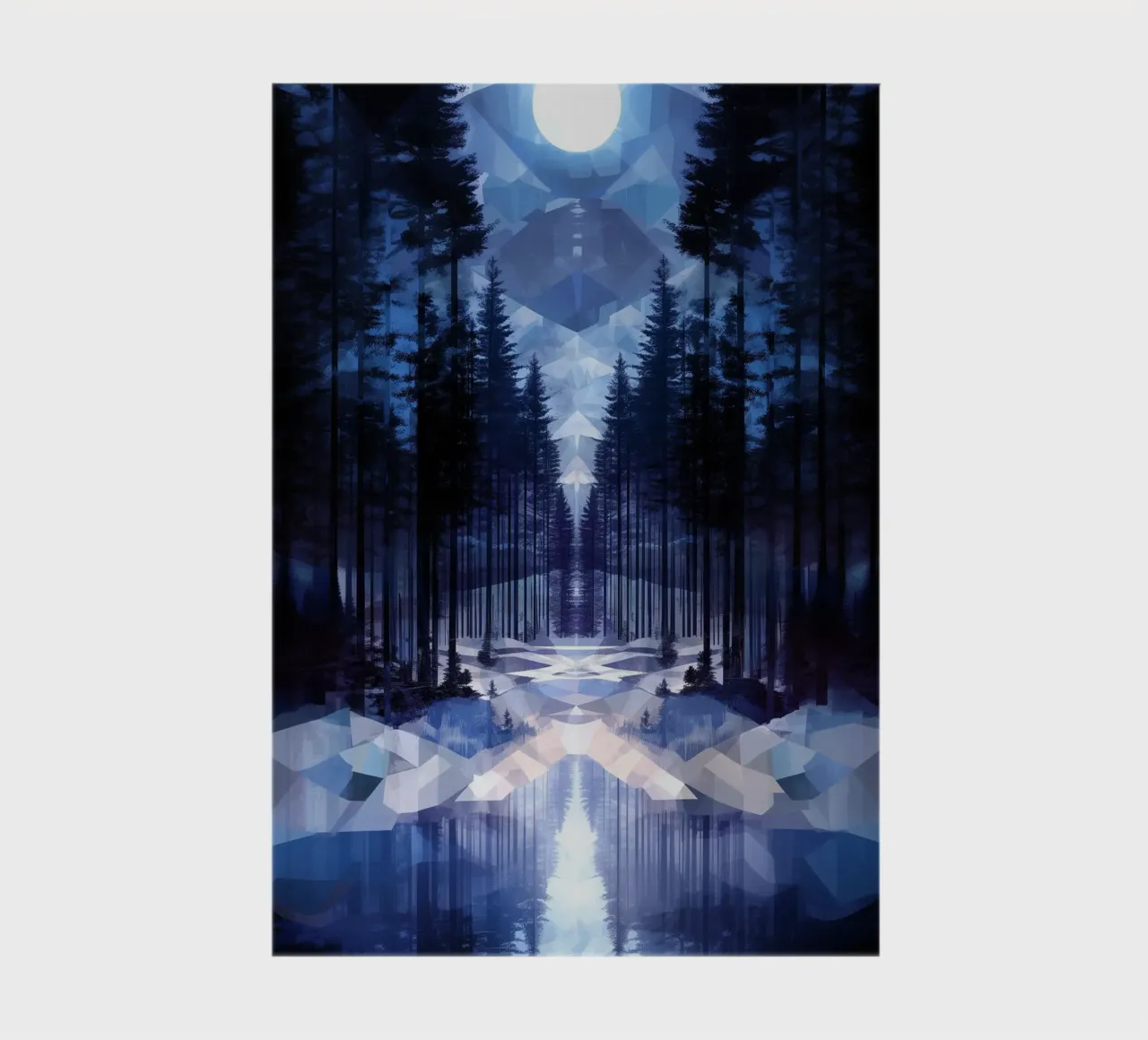 Snow emerge -  forest path, icon notebook by The Quiet Senju