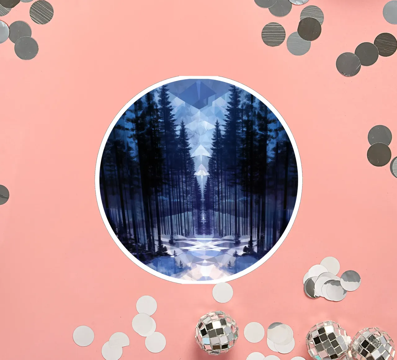 Snow emerge -  forest path, icon adesivo da The Quiet Senju