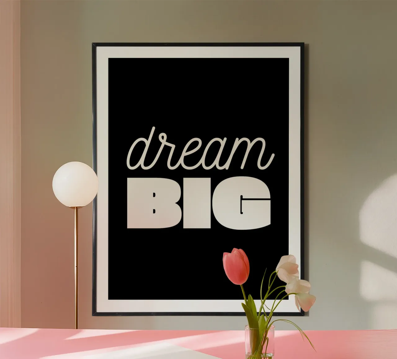 Daily Motivational Quotes poster con telaio in legno da Dreamer10
