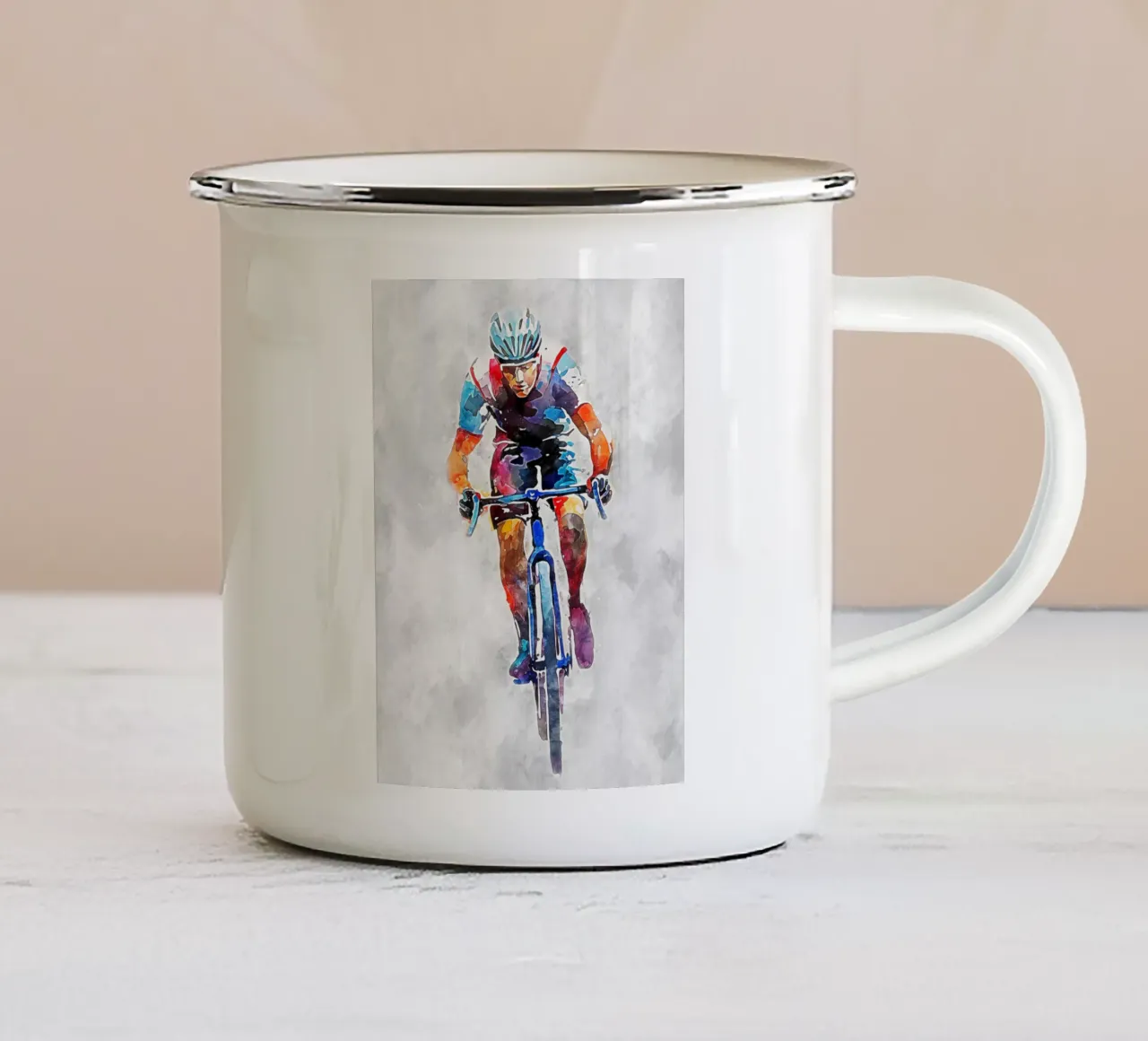 Cycling Color Gray A tazza in smalto da Mateo