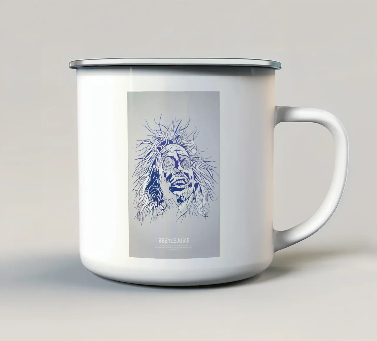 Beetlejuice tazza in smalto da Tomasz Zawistowski