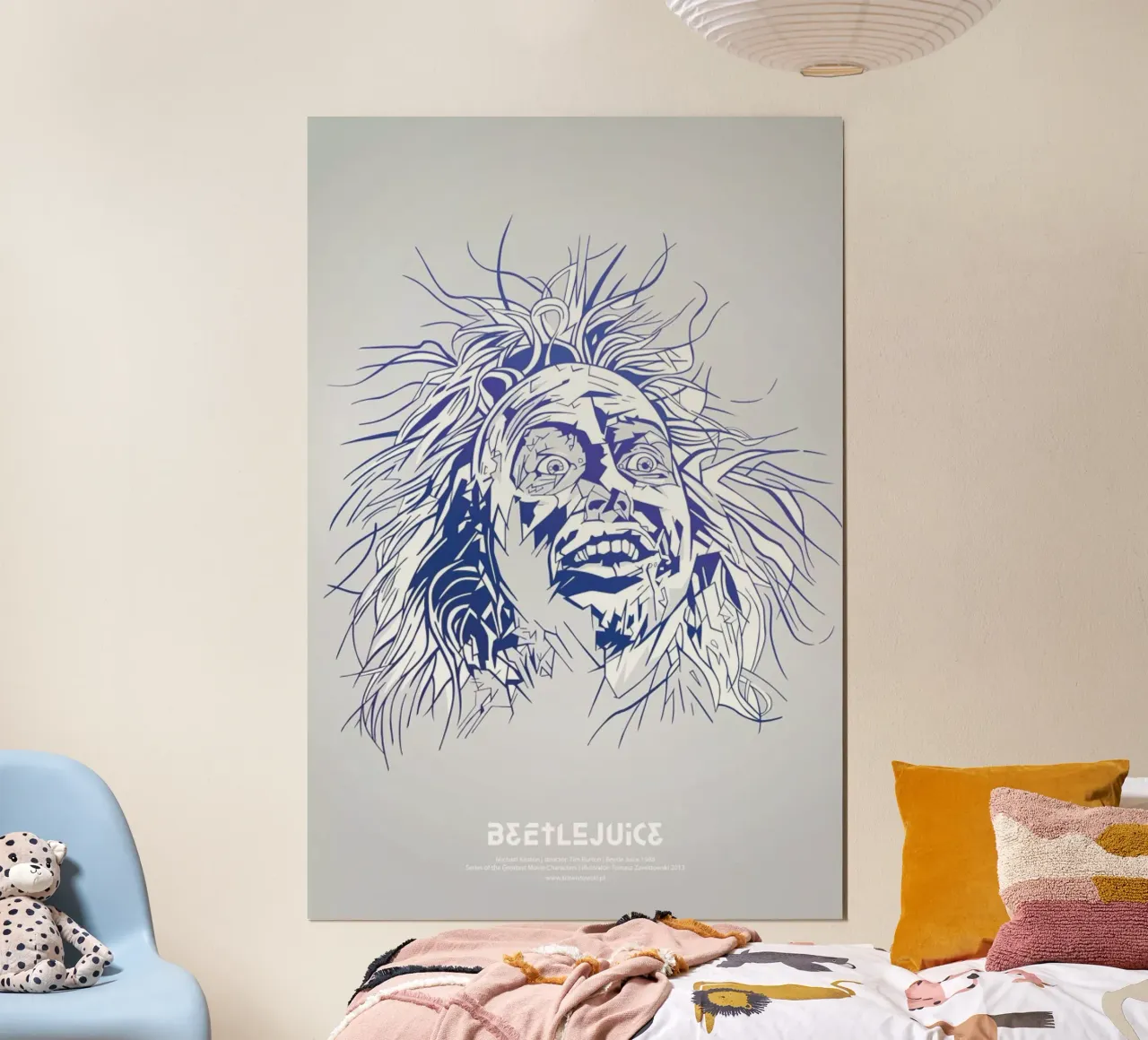 Beetlejuice poster con telaio in legno da Tomasz Zawistowski