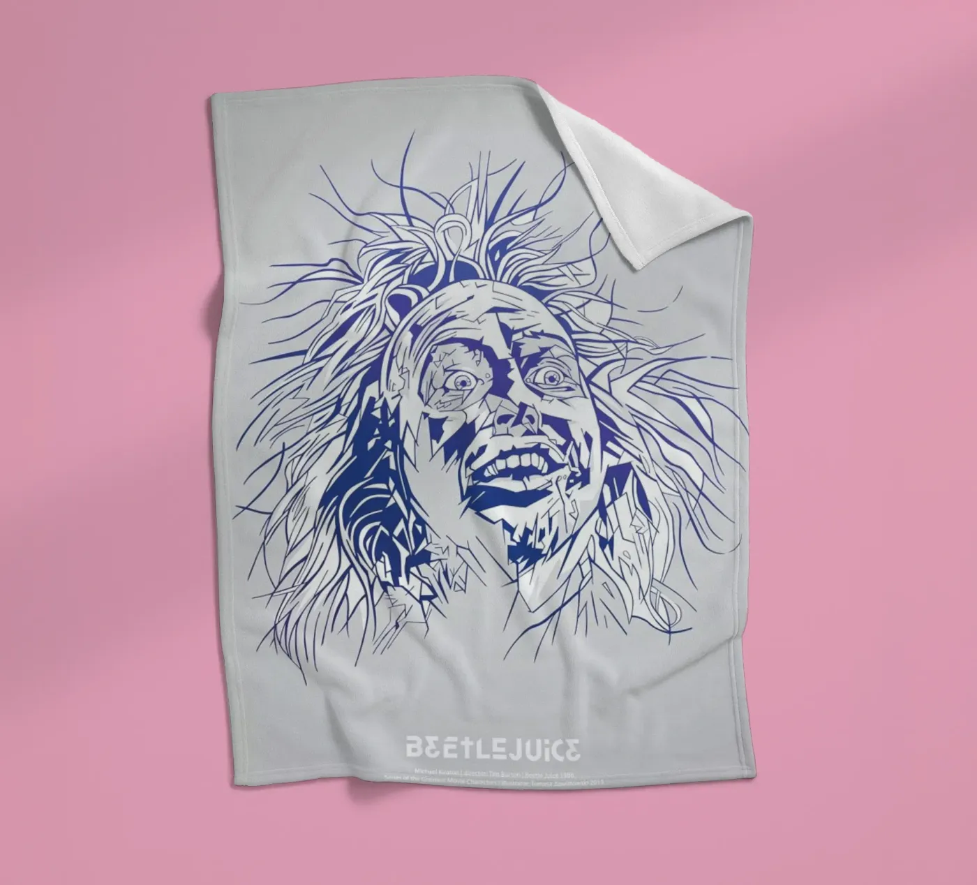 Beetlejuice Fleecedecke von Tomasz Zawistowski