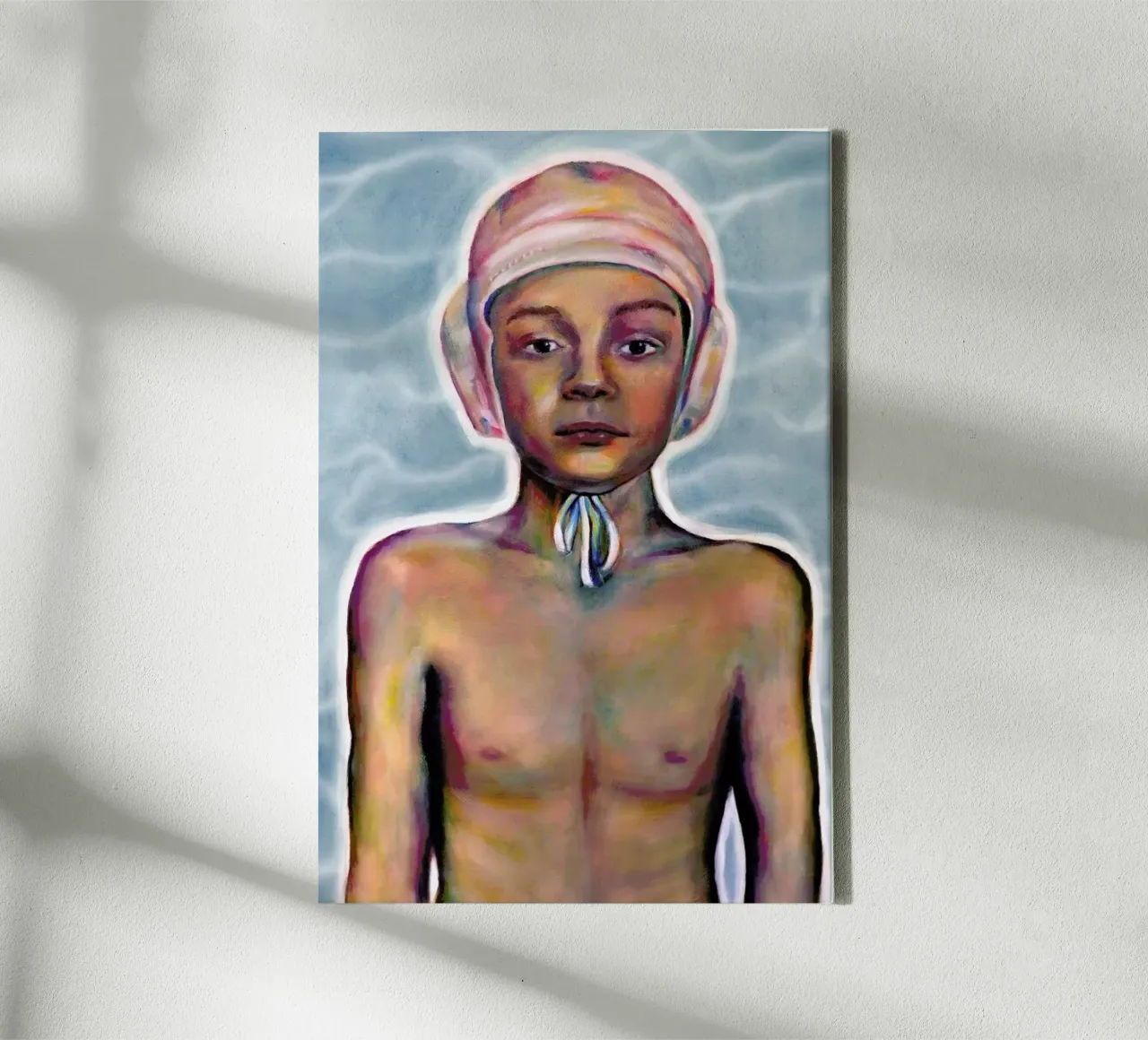 Swimming Boy tela con Cornice a cassetta da Laura O'Connor