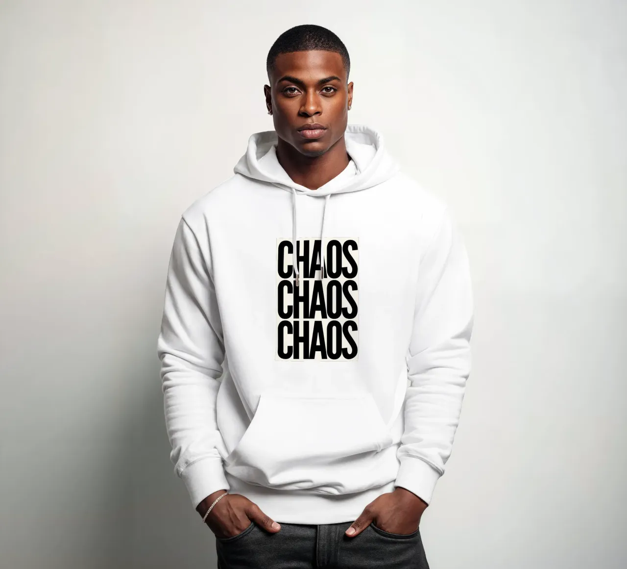 Chaos Chaos Chaos felpa con cappuccio da NORDLICHT DESIGNS
