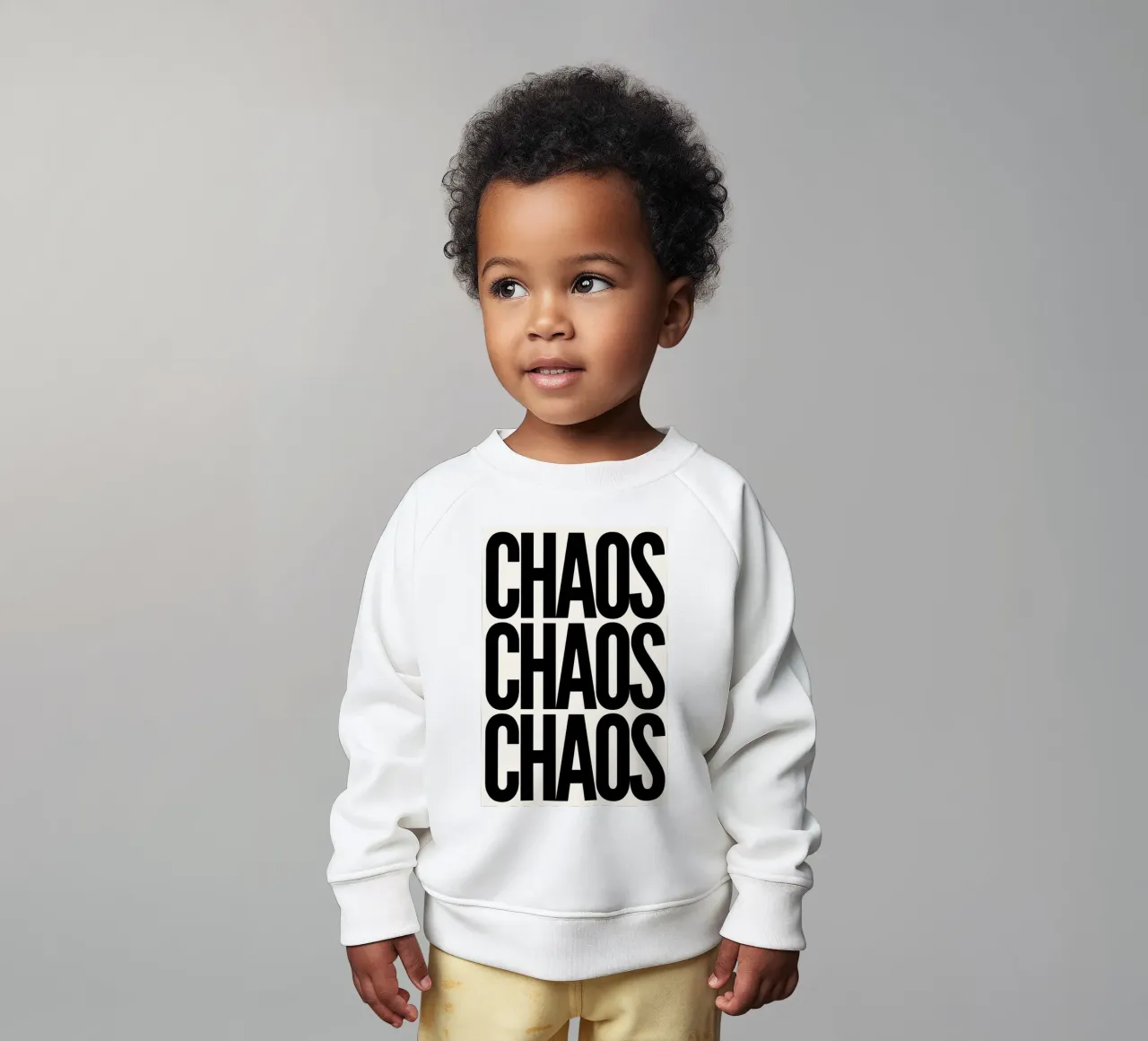 Chaos Chaos Chaos baby sweatshirt by NORDLICHT DESIGNS