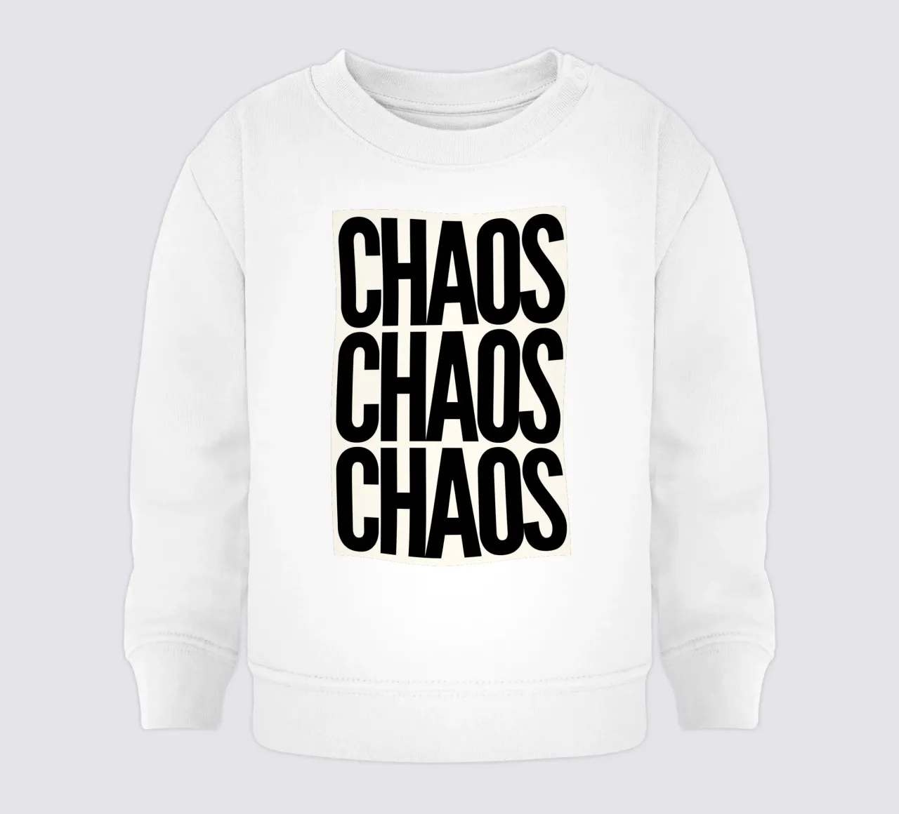 Chaos Chaos Chaos baby sweatshirt by NORDLICHT DESIGNS