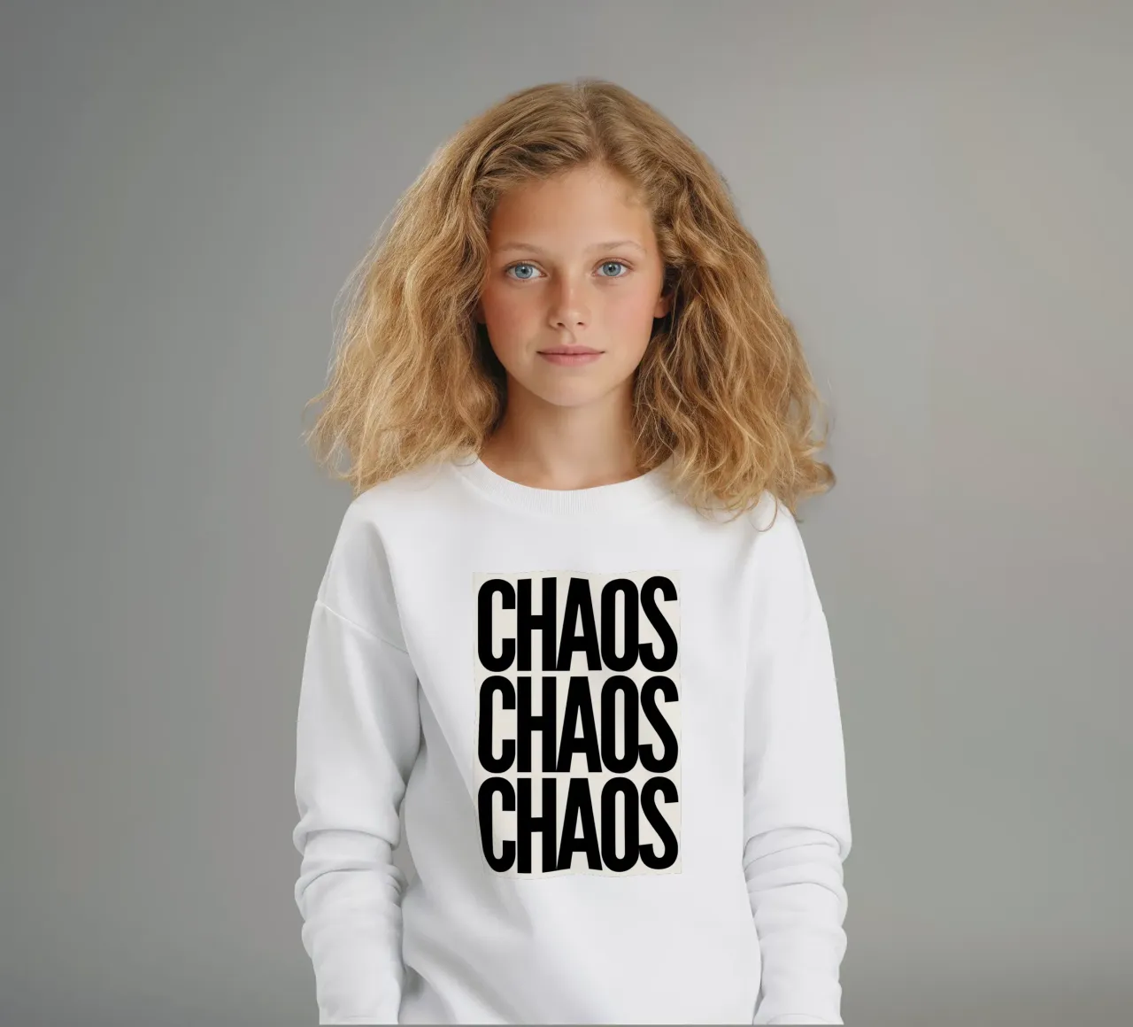 Chaos Chaos Chaos kids sweatshirt by NORDLICHT DESIGNS