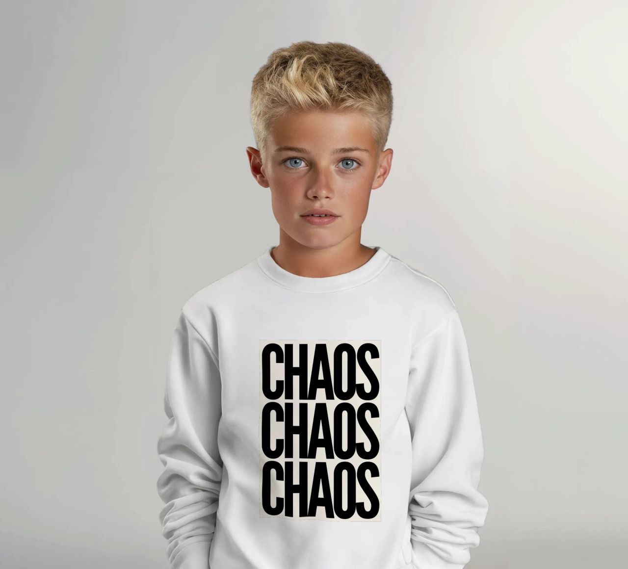 Chaos Chaos Chaos felpa bambino da NORDLICHT DESIGNS