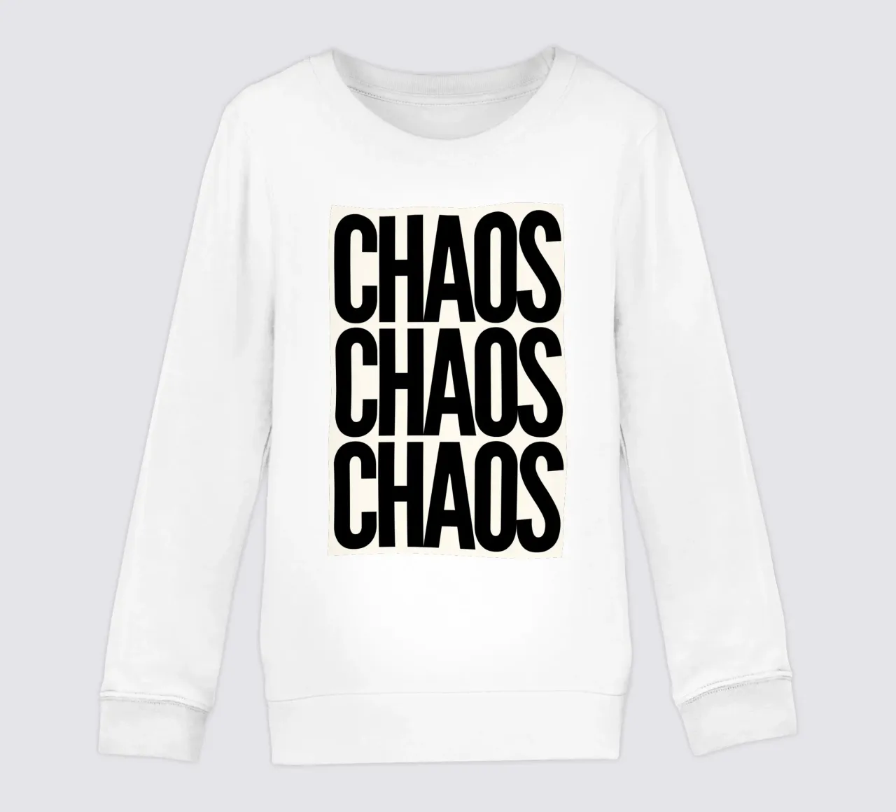 Chaos Chaos Chaos kids sweatshirt by NORDLICHT DESIGNS