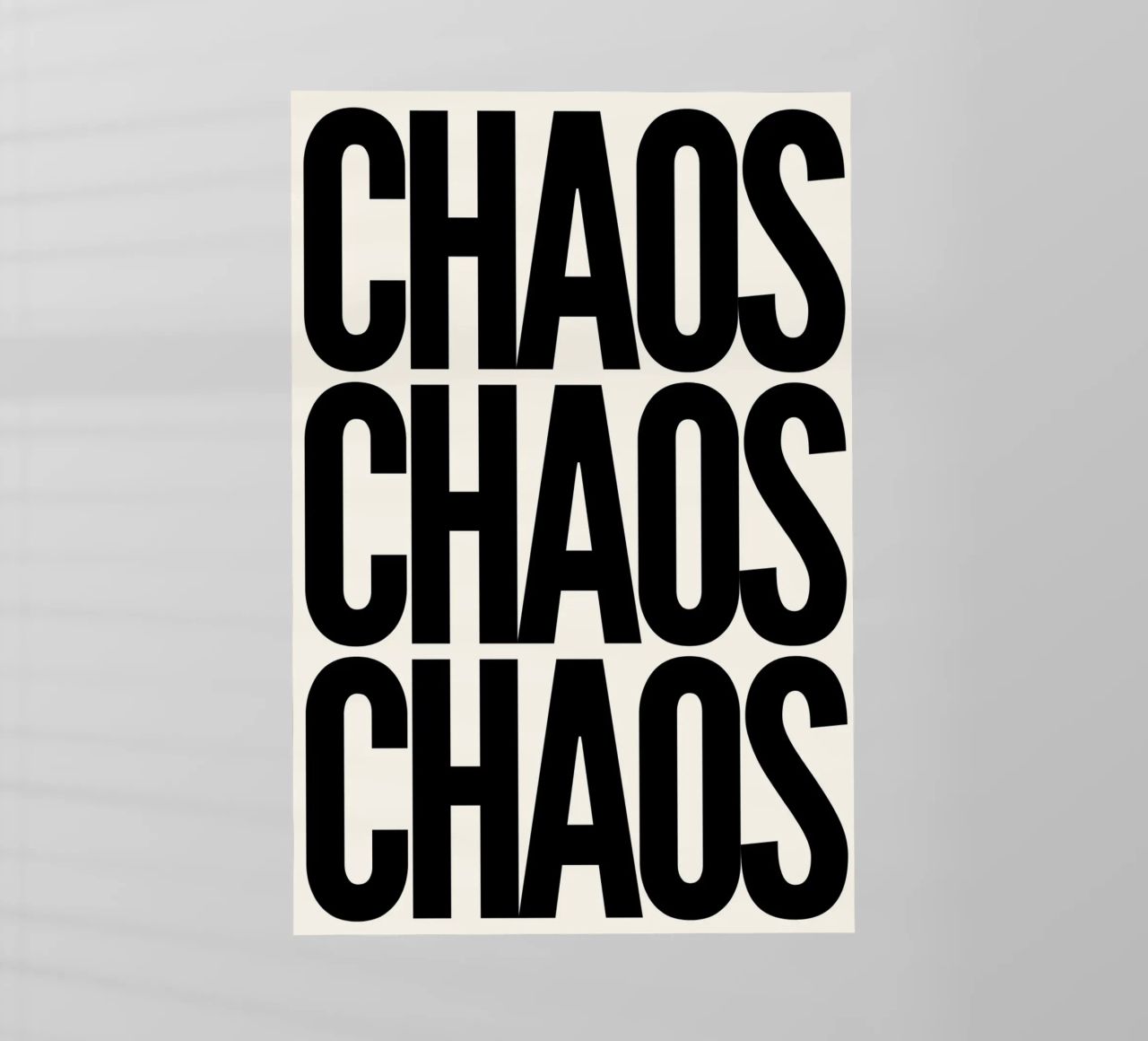 Chaos Chaos Chaos pellicola backlit da NORDLICHT DESIGNS