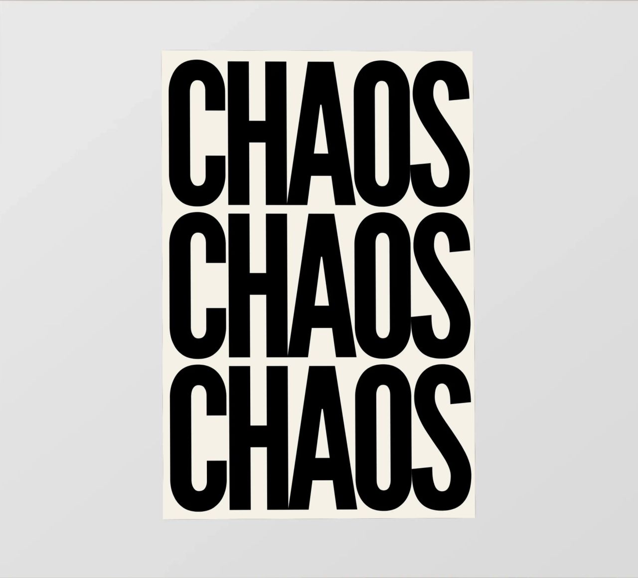 Chaos Chaos Chaos pellicola backlit da NORDLICHT DESIGNS