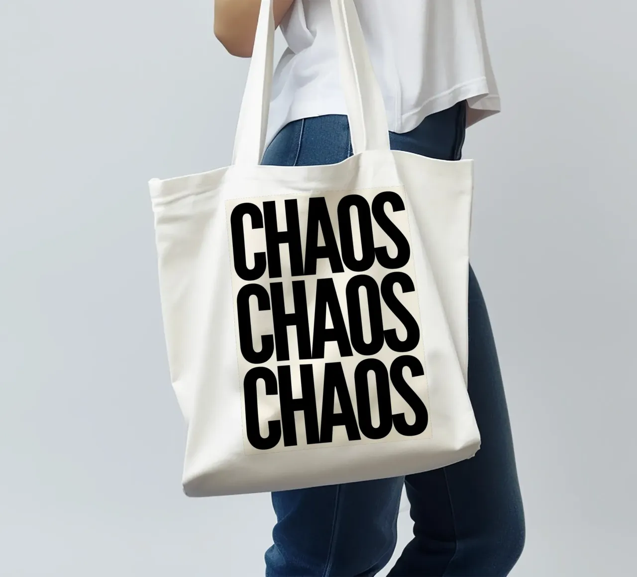 Chaos Chaos Chaos borsa in juta da NORDLICHT DESIGNS