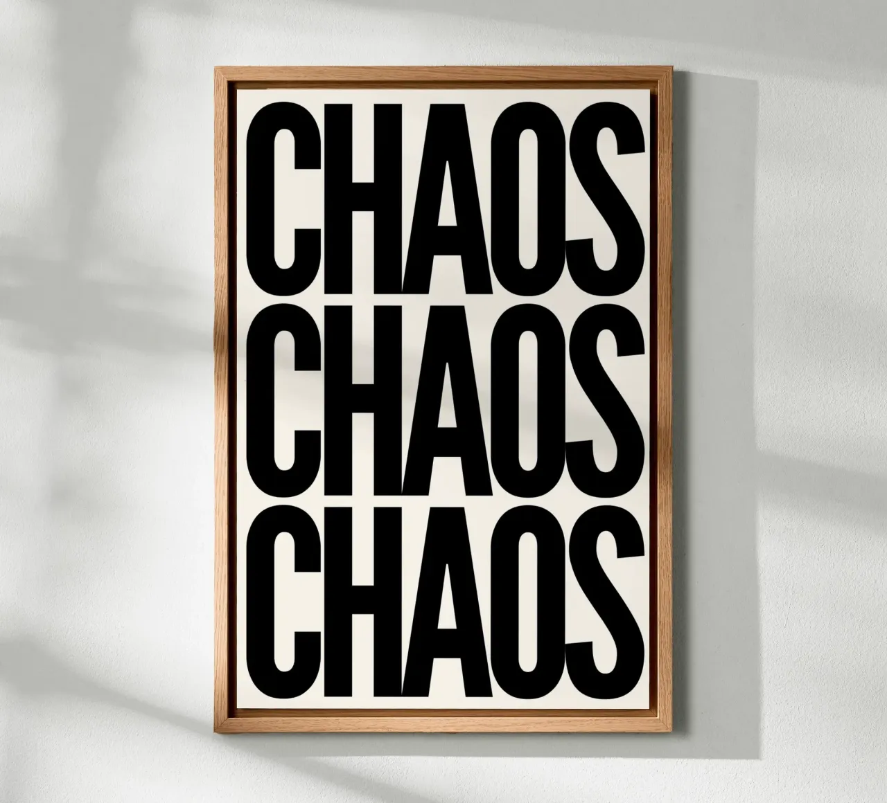 Chaos Chaos Chaos canvas by NORDLICHT DESIGNS