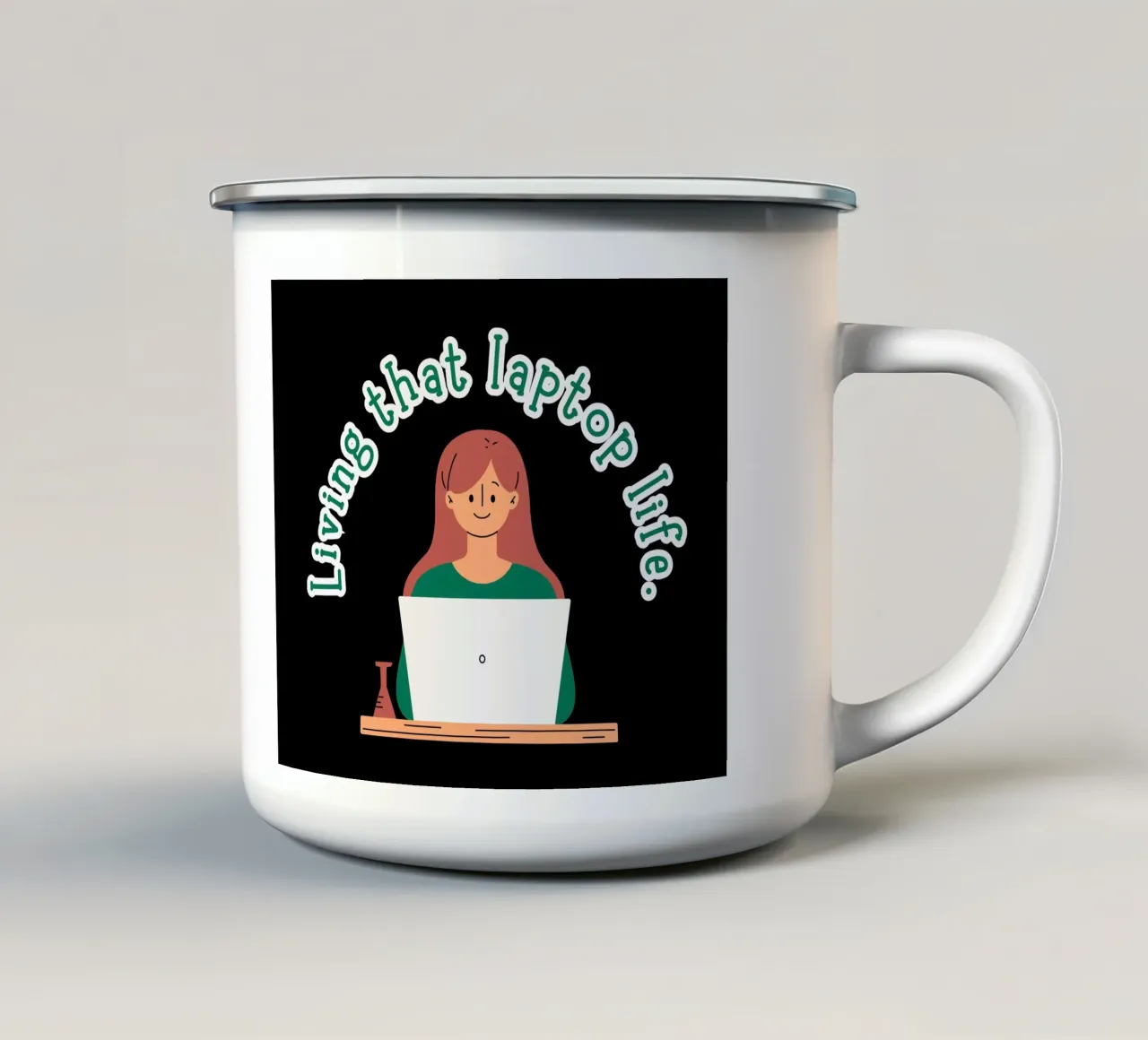 Happy Daily Quotes tazza in smalto da Dreamer10