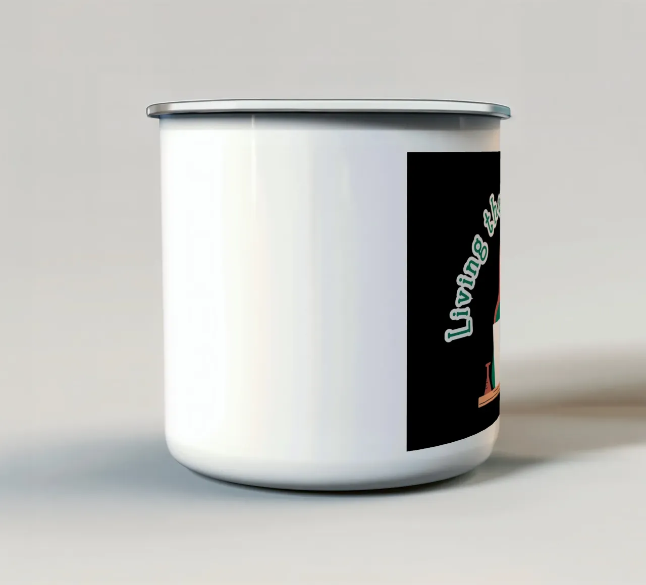 Happy Daily Quotes tazza in smalto da Dreamer10