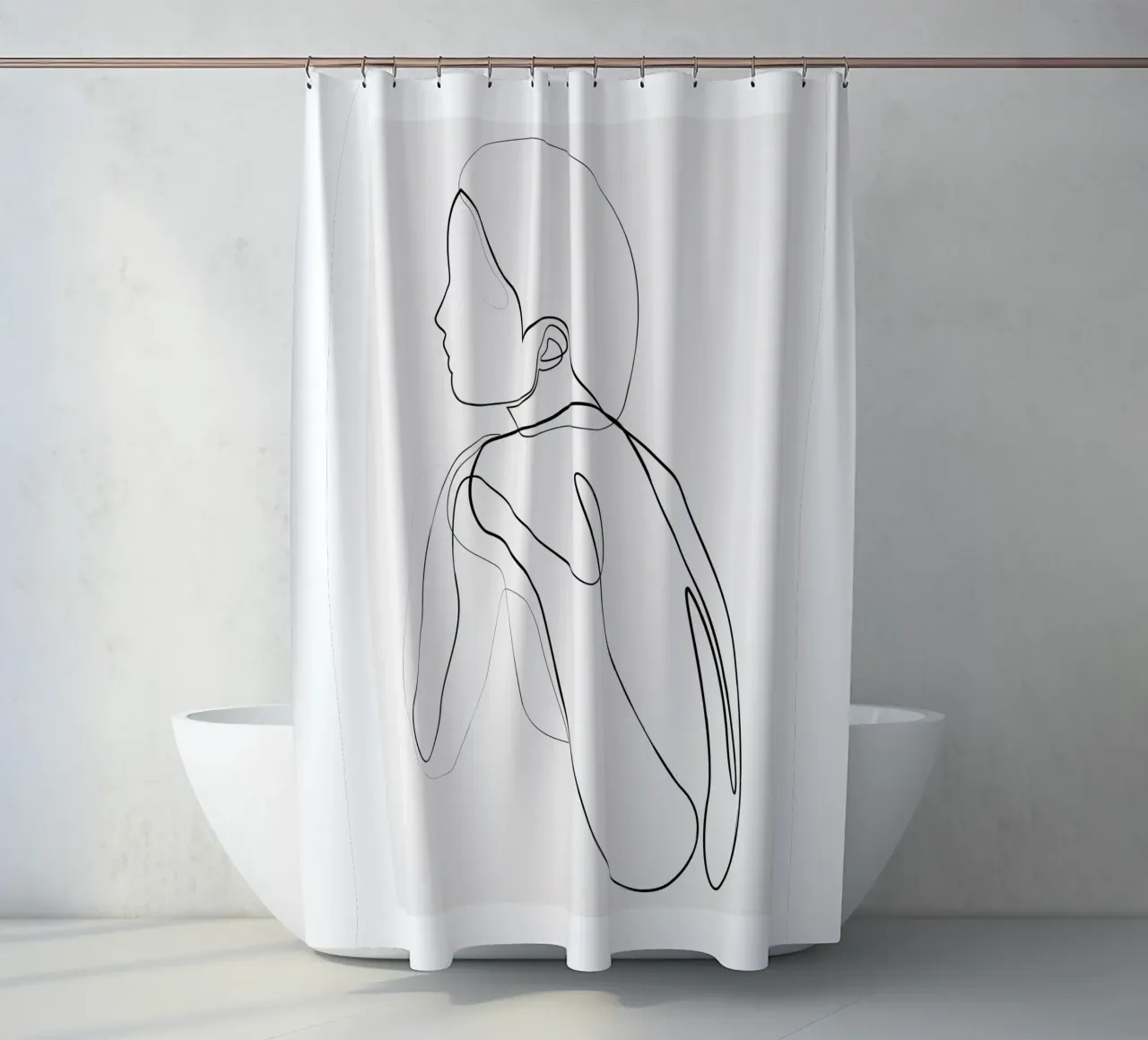 Shelter - pastel douchegordijn van Addillum